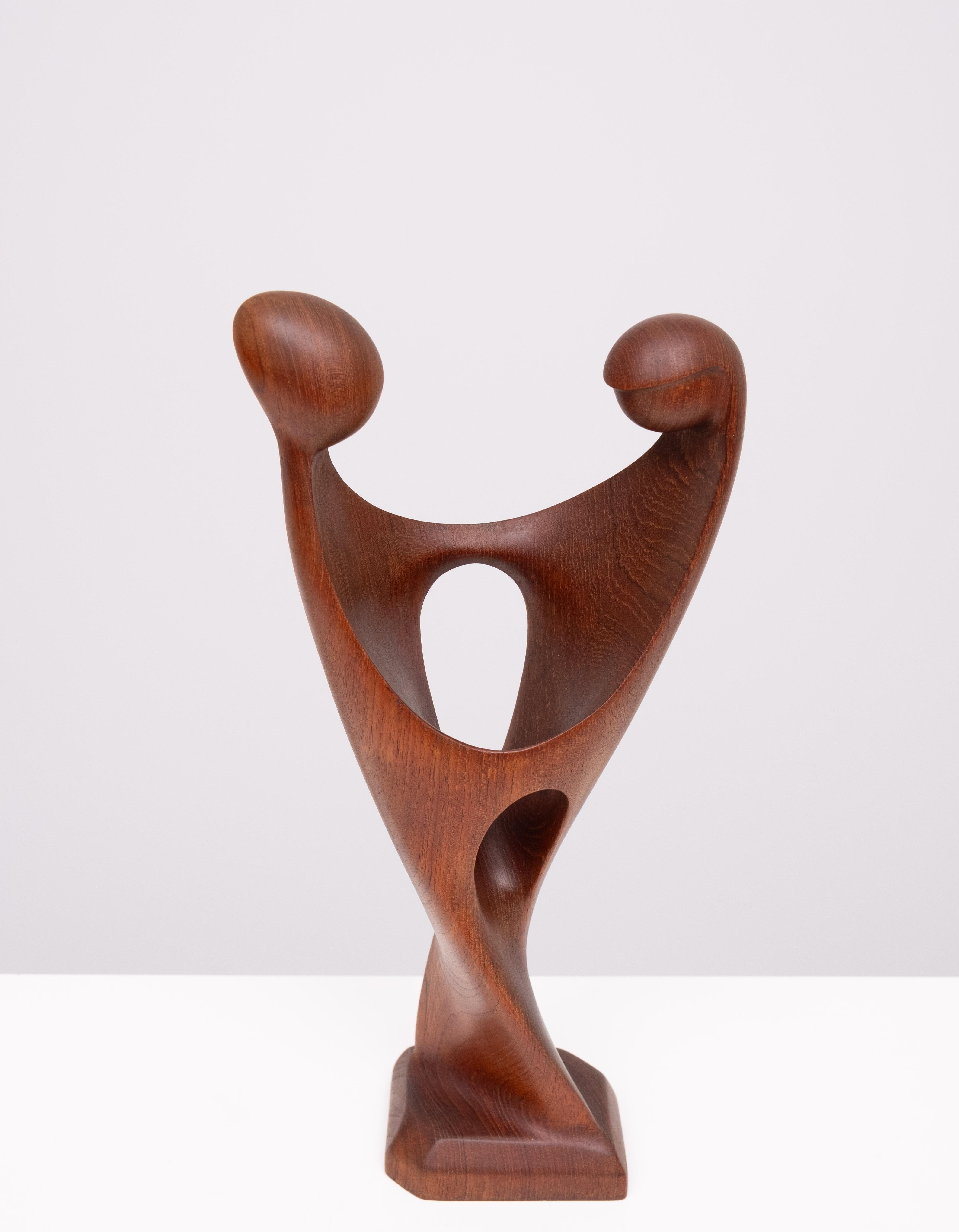 Teck  Sculpture de A Simon Randers 1960s Danemark en vente 1
