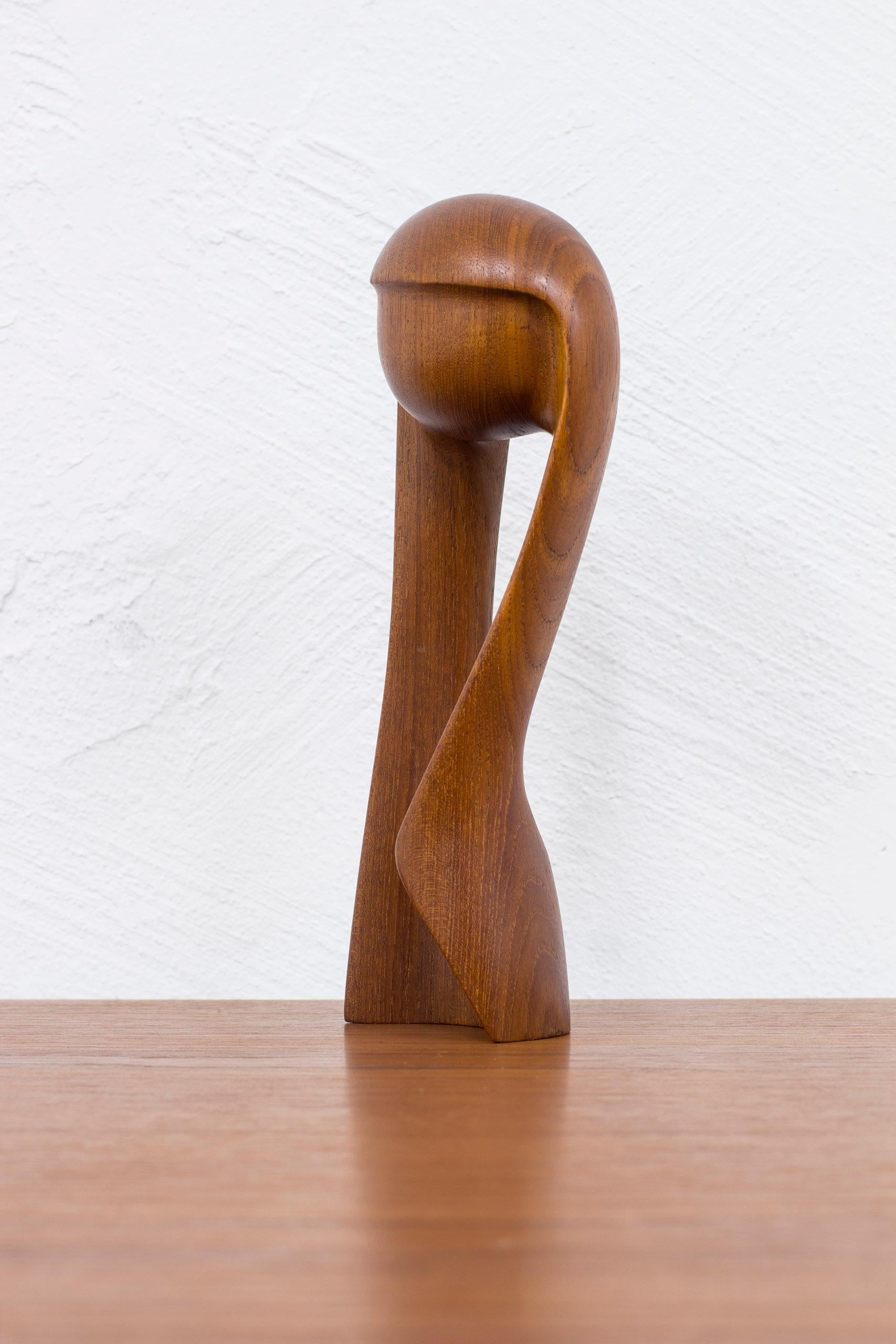 Teak Sculpture by Simon Randers, Produced in Denmark During the, 1950s For Sale 1