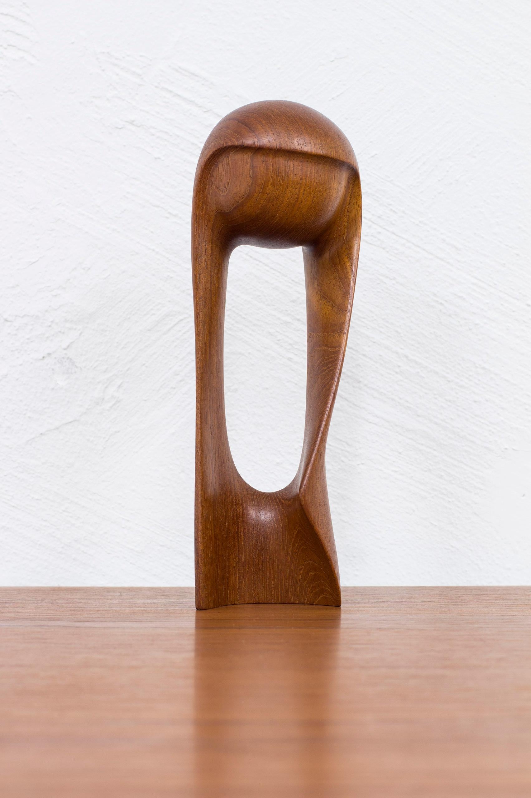 Teak Sculpture by Simon Randers, Produced in Denmark During the, 1950s For Sale 2