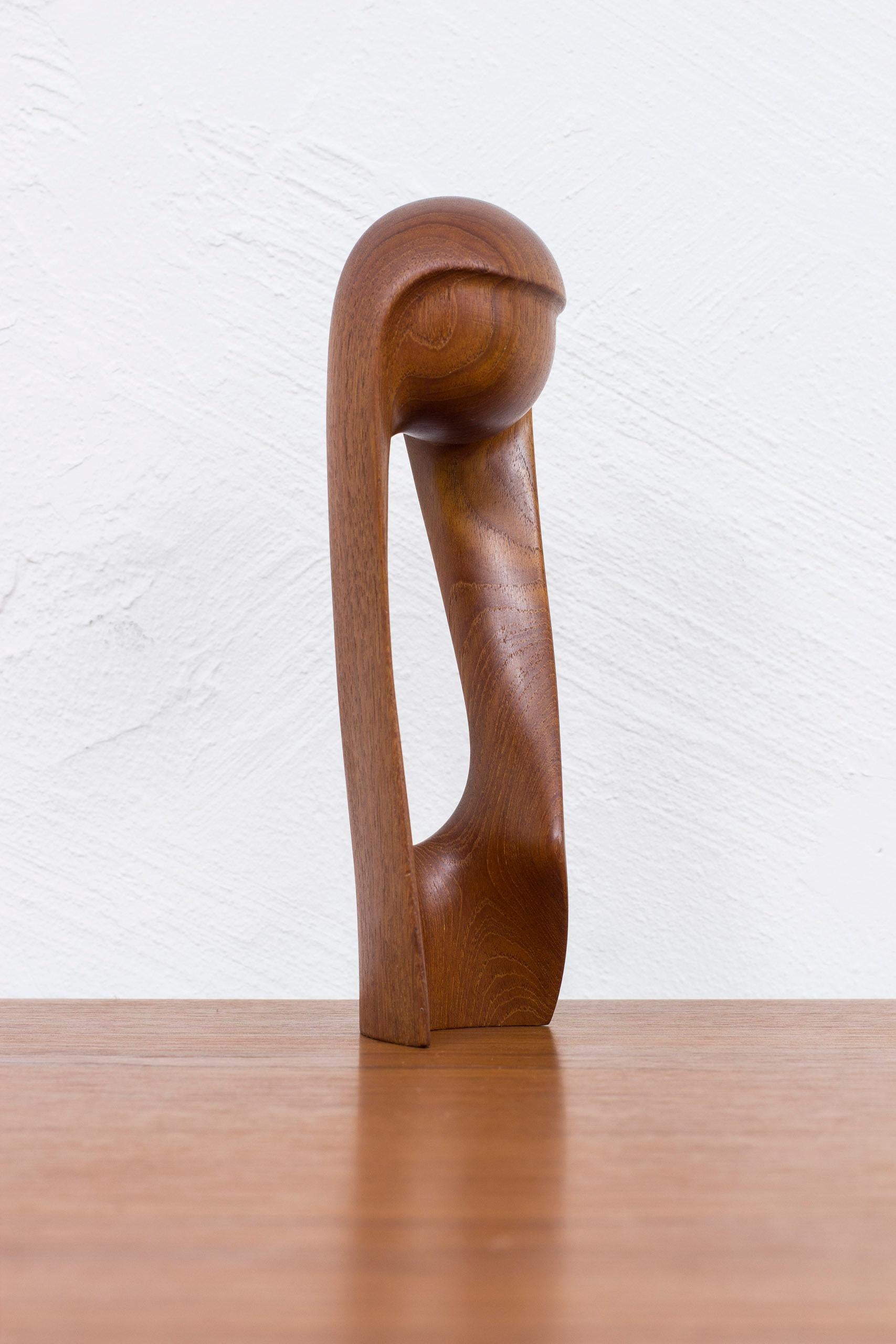 Teak Sculpture by Simon Randers, Produced in Denmark During the, 1950s For Sale 3