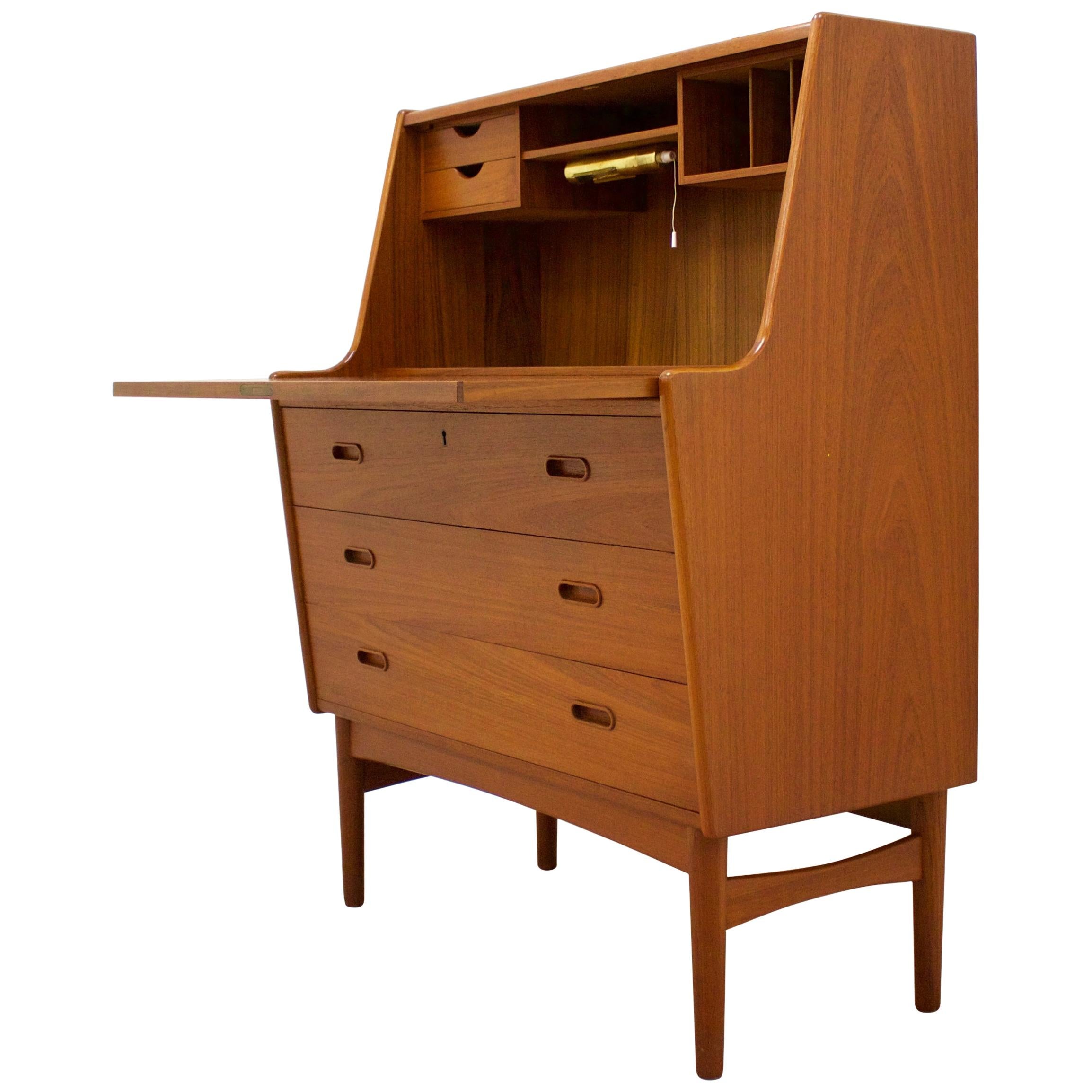 Teak Secretaire by Arne Wahl Iversen for Vinde Møbelfabrik, 1960s