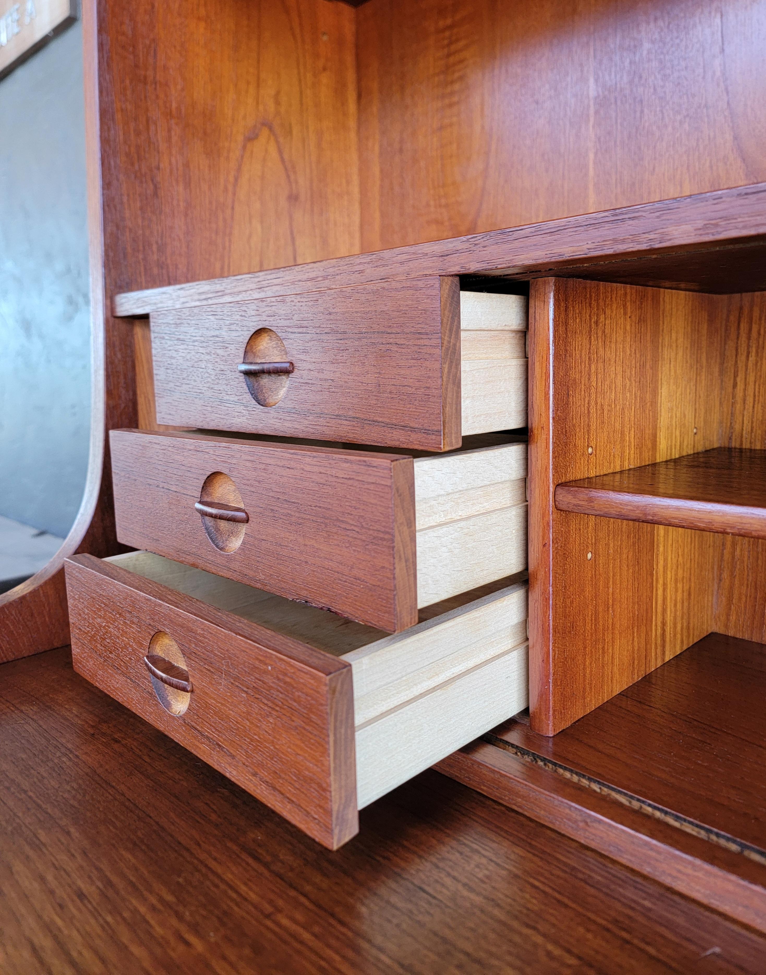 Teak Libreria da scrivania in teak di Johannes Sorth per Bornholm Mobelfabrik in vendita