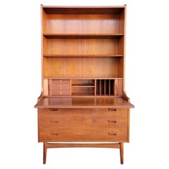 Libreria da scrivania in teak di Johannes Sorth per Bornholm Mobelfabrik