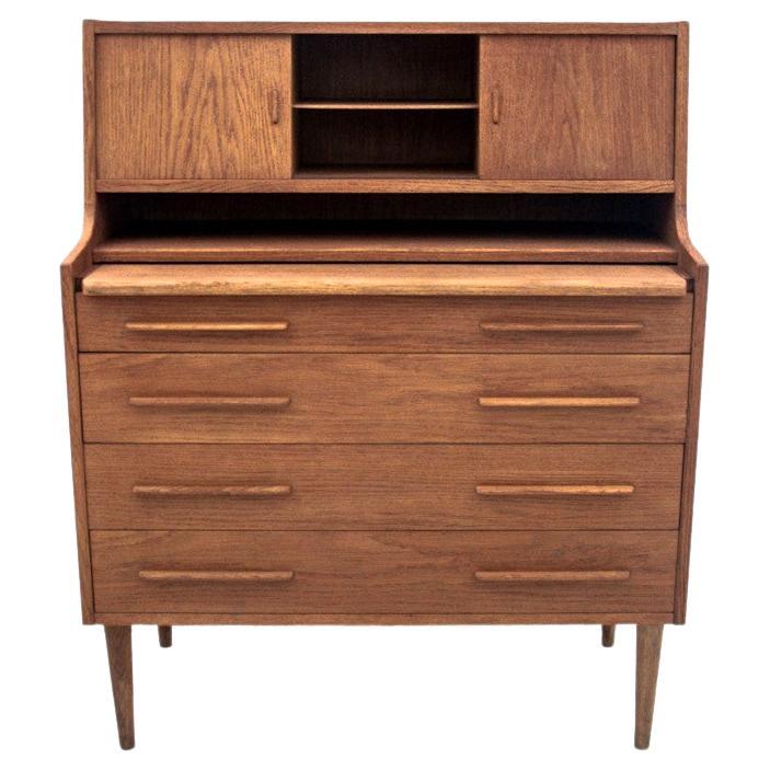 Teak Secretary Desk, Danish Design, 1960s, Renovated