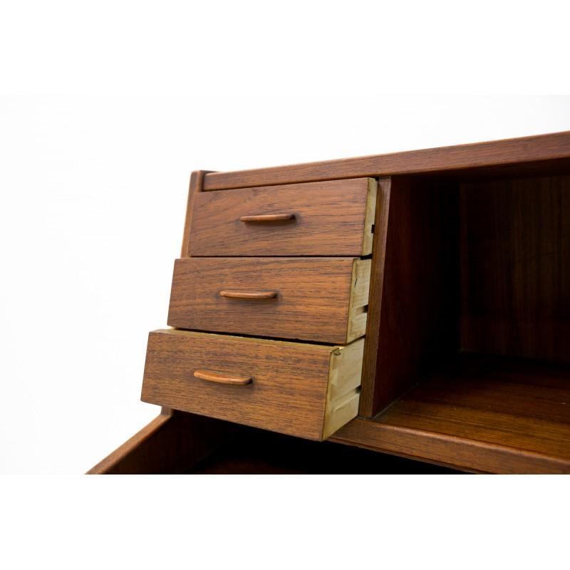 Mid-20th Century Teak Secretary Desk, Scandinavian Modern, Skrillinge Møbelfabrik, 1960s