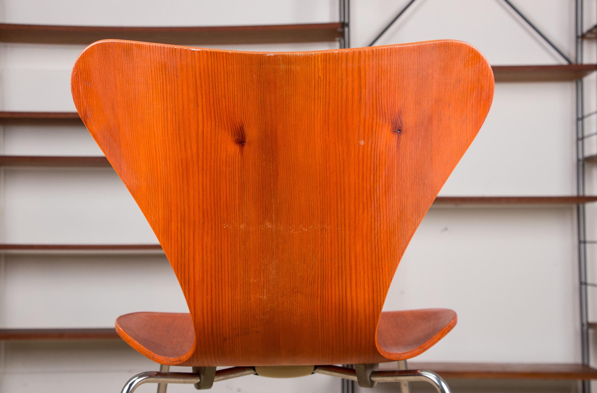Teak Series 7 Side Chairs by Arne Jacobsen for Fritz Hansen, 1970s, Set of 4 4