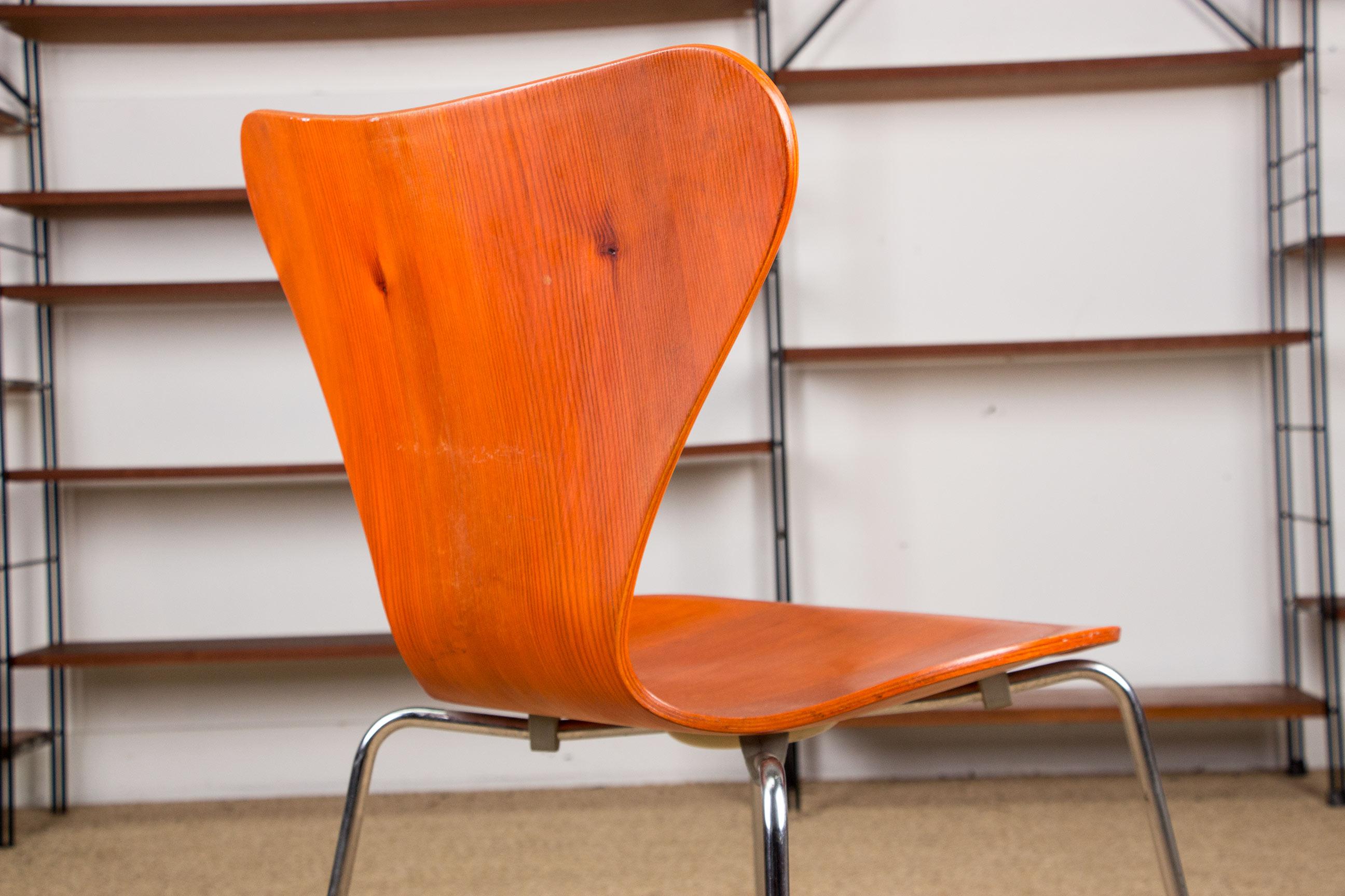 Teak Series 7 Side Chairs by Arne Jacobsen for Fritz Hansen, 1970s, Set of 4 5