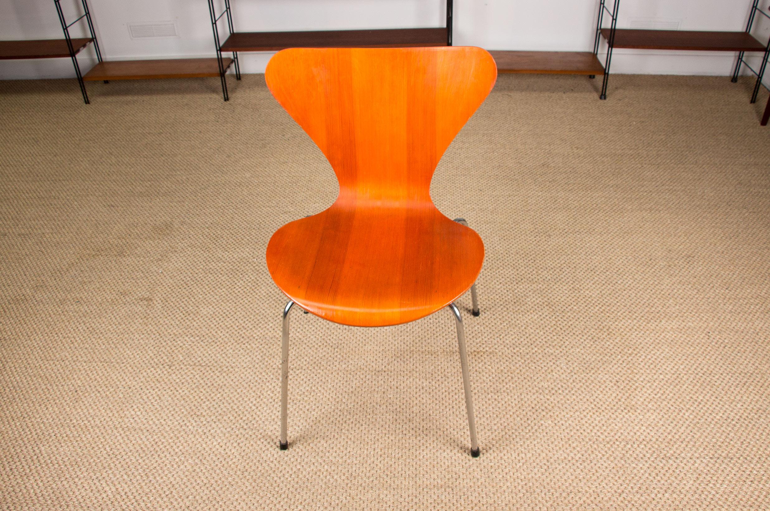 Scandinavian Modern Teak Series 7 Side Chairs by Arne Jacobsen for Fritz Hansen, 1970s, Set of 4