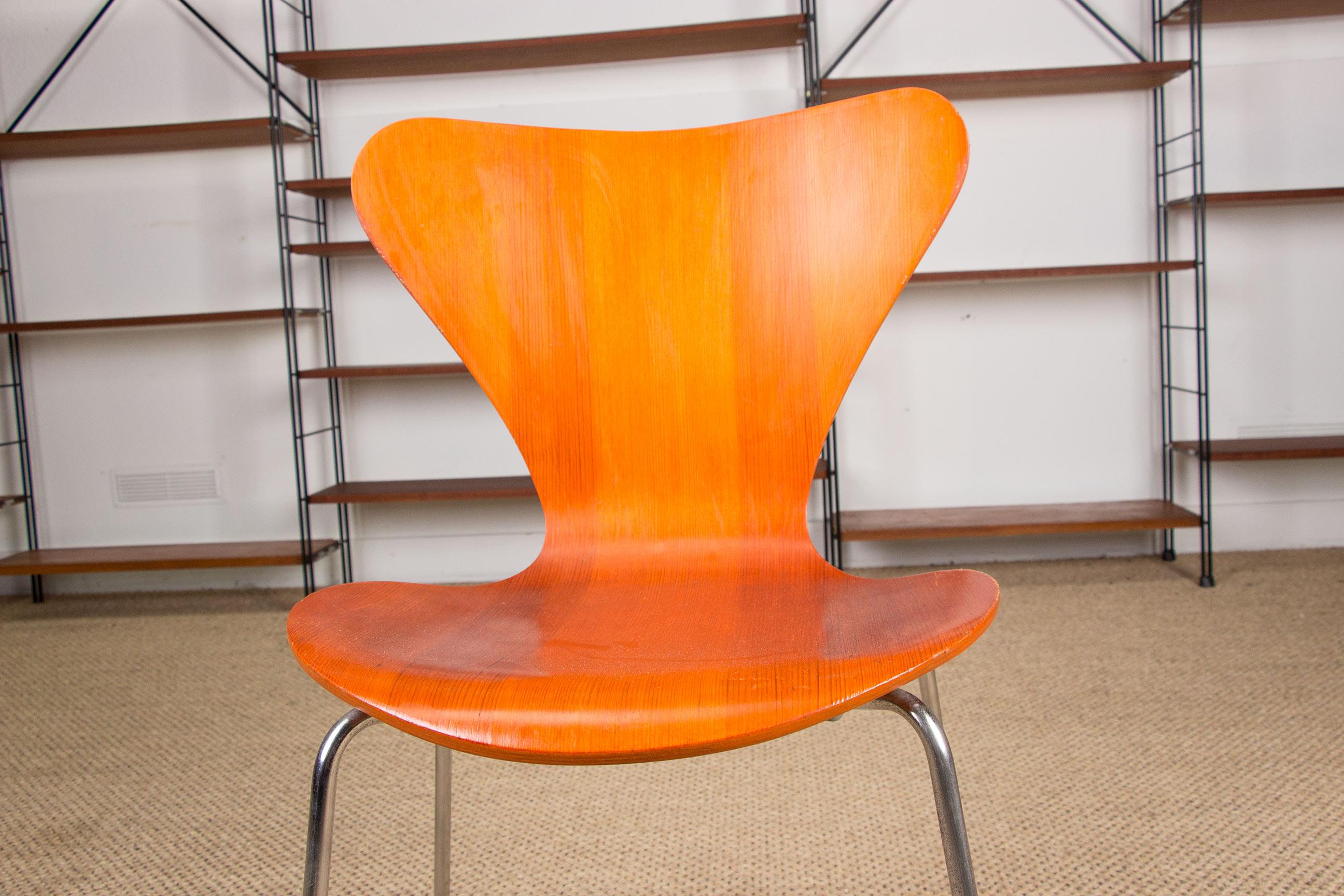 Teak Series 7 Side Chairs by Arne Jacobsen for Fritz Hansen, 1970s, Set of 4 In Good Condition In JOINVILLE-LE-PONT, FR