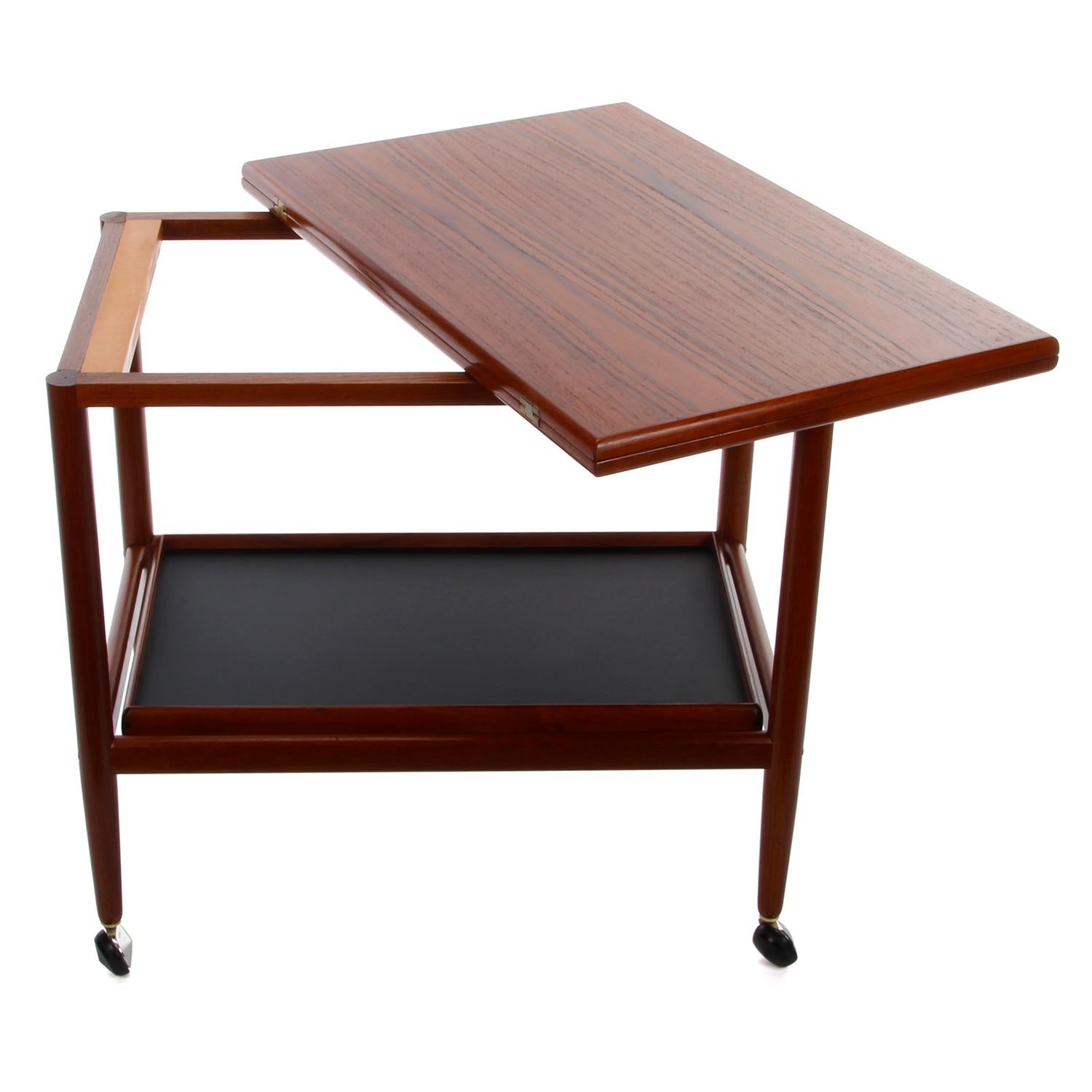 Mid-20th Century Teak Serving Cart by Ole Wanscher for P.Jeppesen in the 1950s