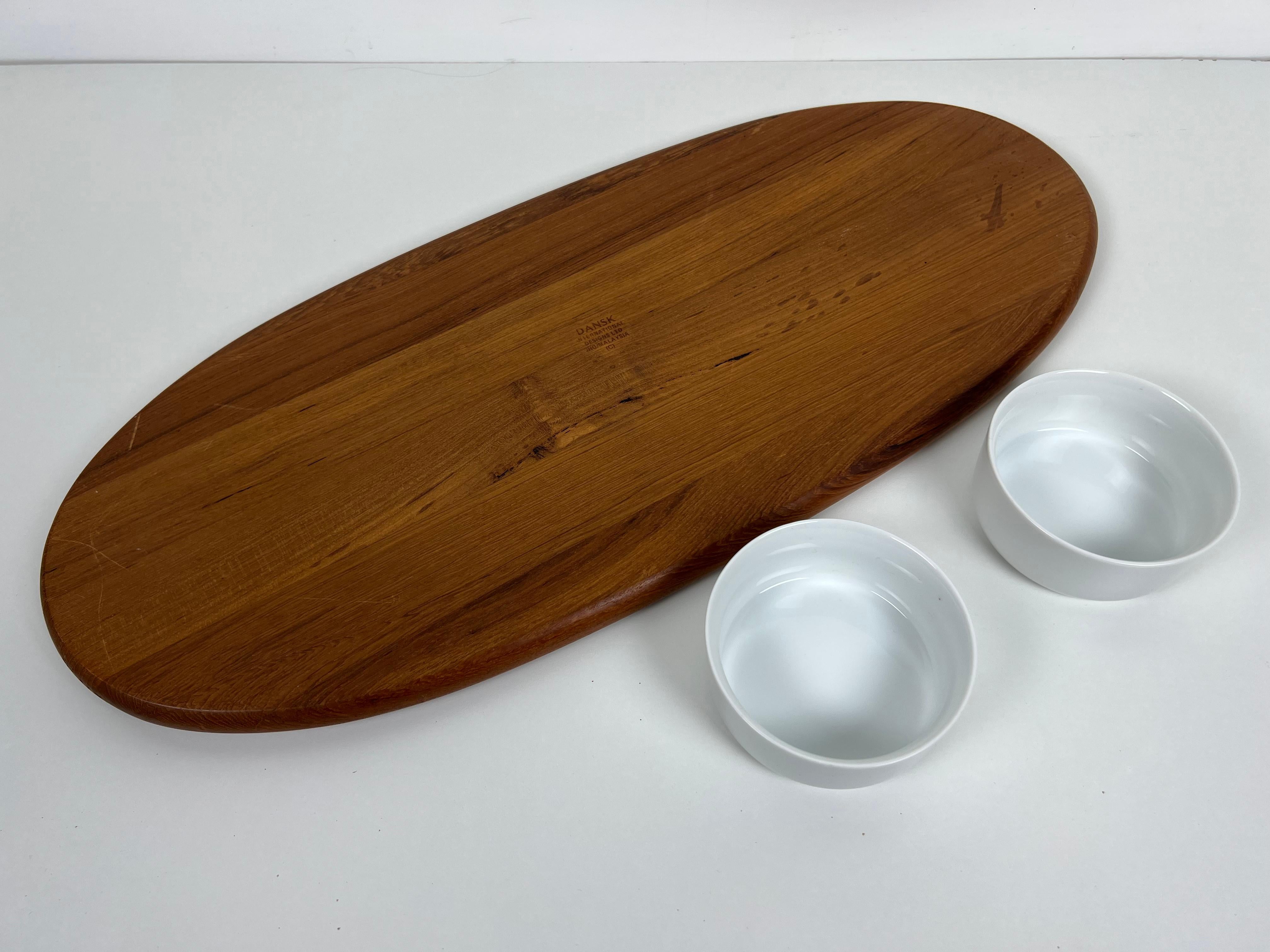 Teak Serving Platter with Bowls by Jens Quistgaard for Dansk 3