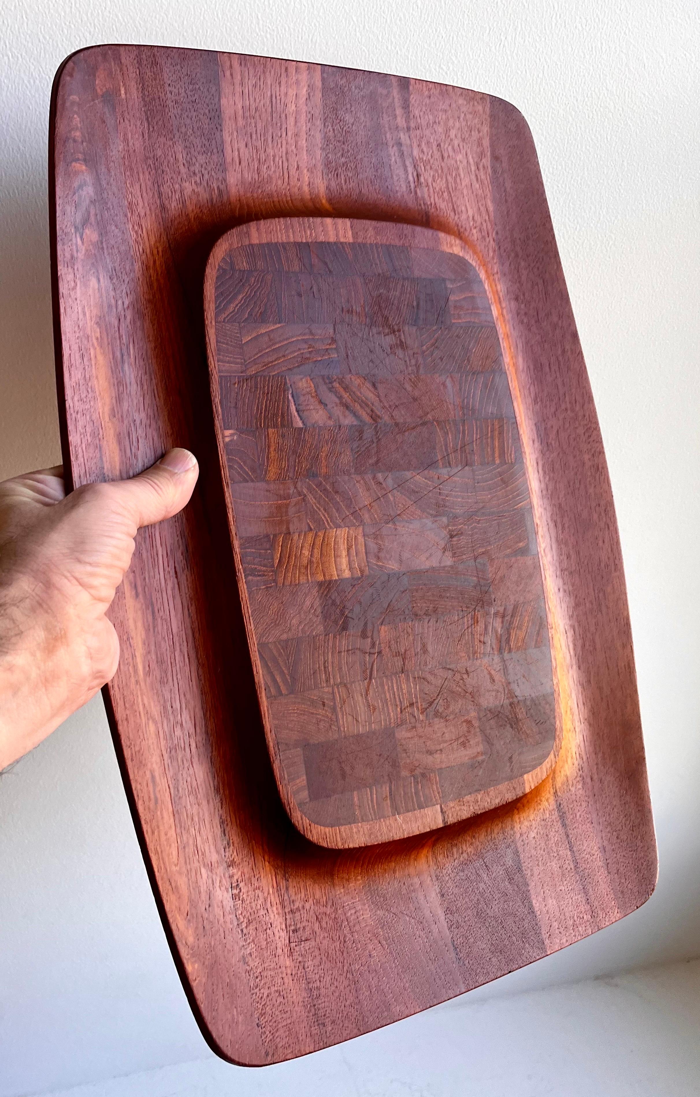 Serviertablett aus Teakholz Charcuteriebrett von Jens Quistgaard für Dansk, 1960er Jahre im Angebot 1