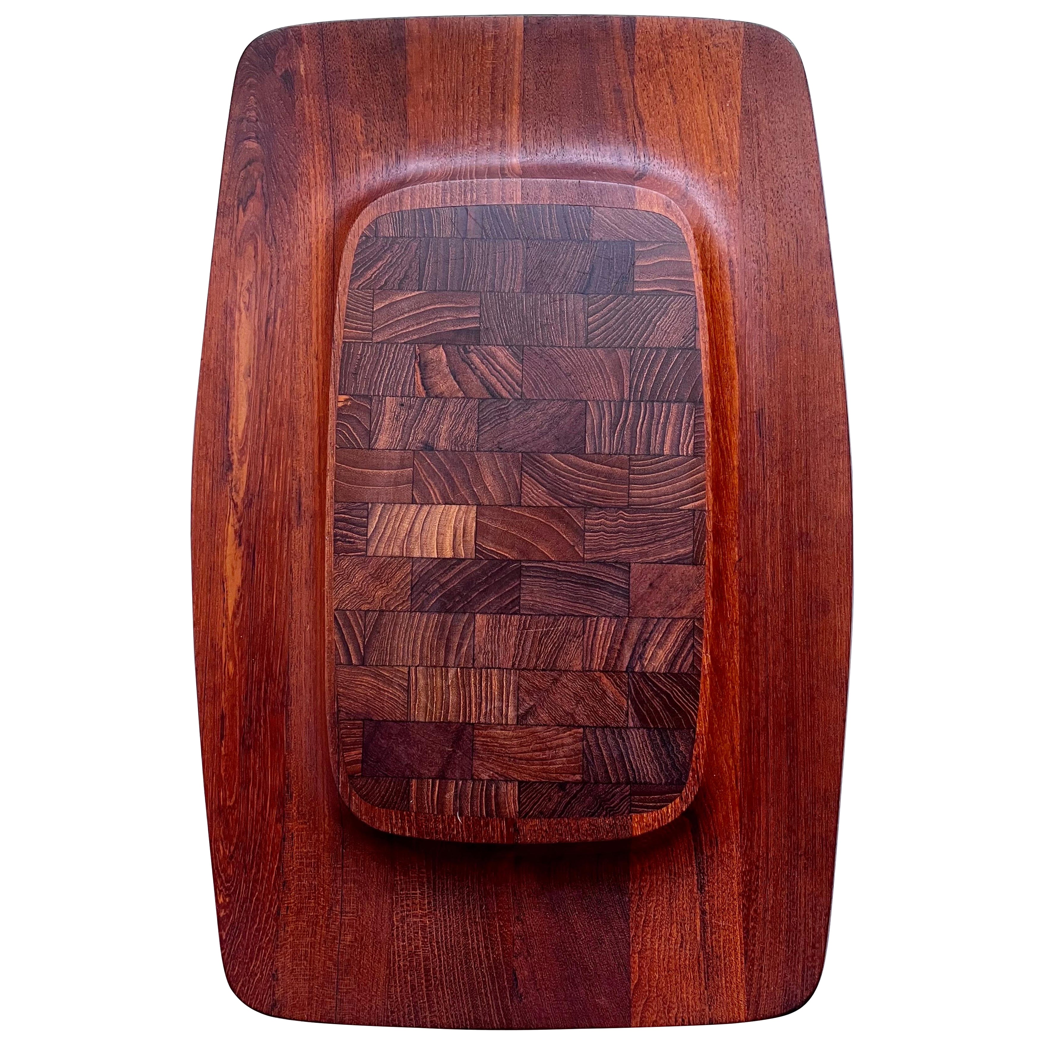 Serviertablett aus Teakholz Charcuteriebrett von Jens Quistgaard für Dansk, 1960er Jahre