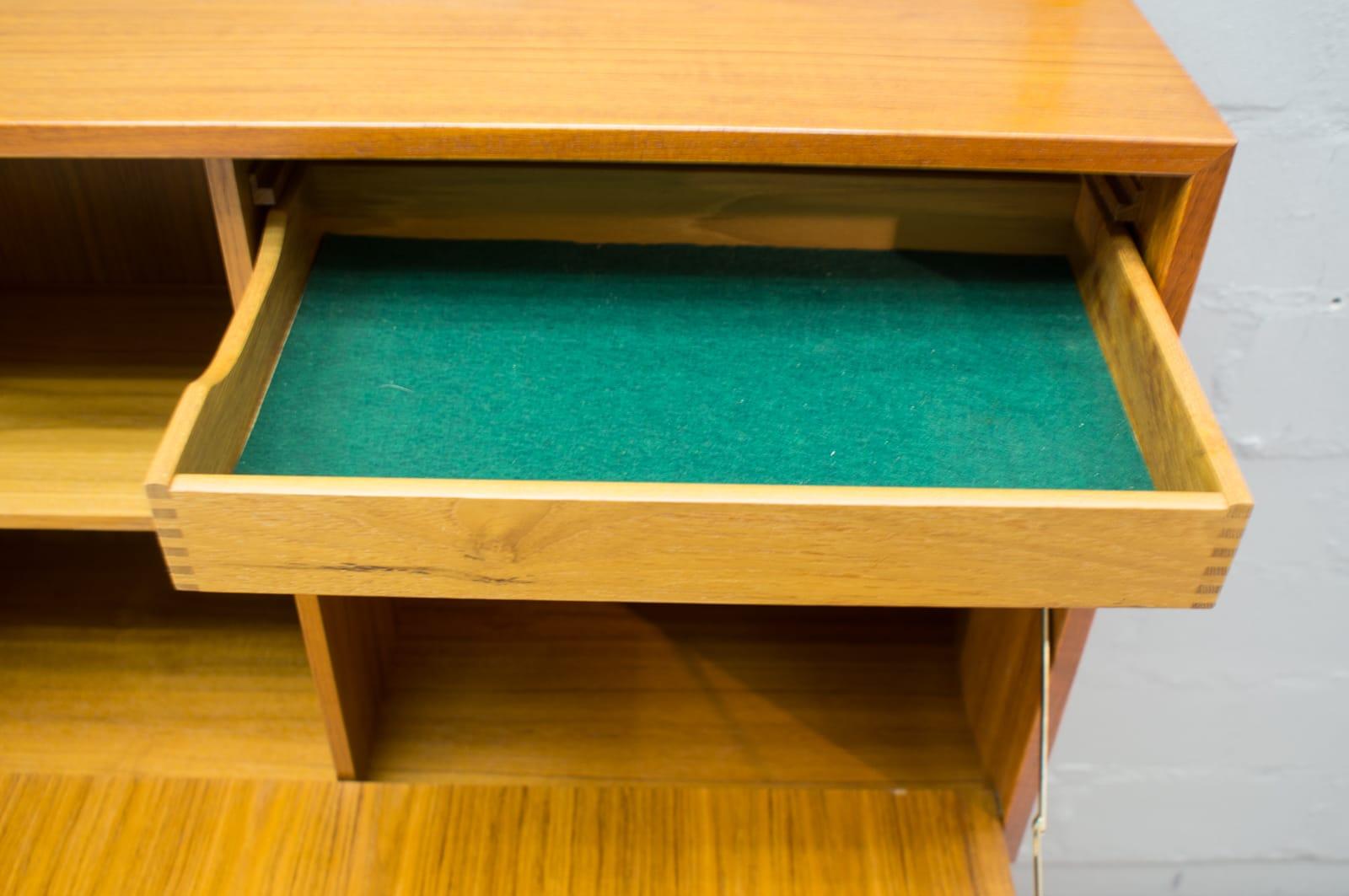 Teak Shelving Unit with a Secretary by Kai Kristiansen for FM Møbler, 1960s 1