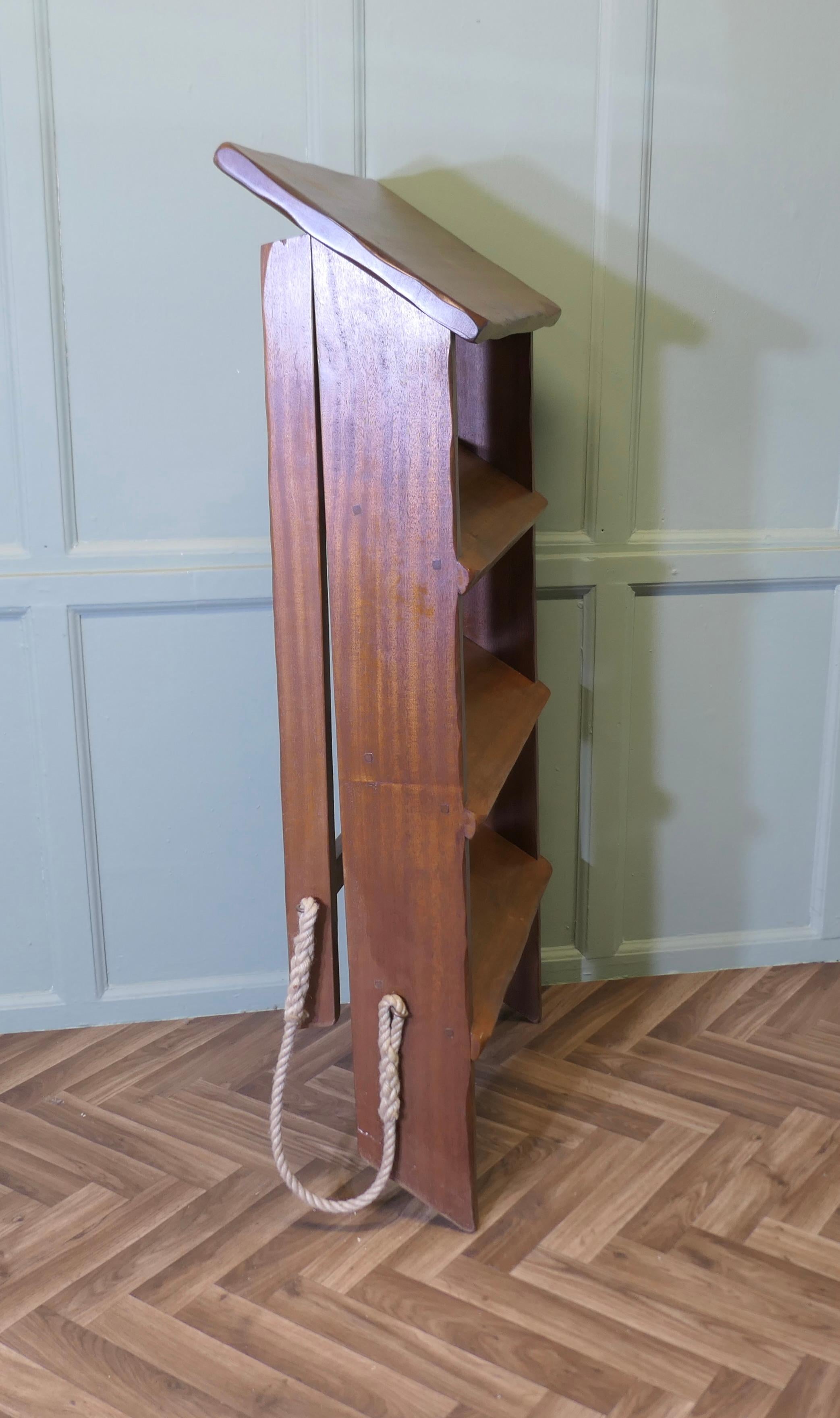 Teak Shop Display Unit, Library Steps, Ladder For Sale 3