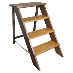 Teak Shop Display Unit, Library Steps, Ladder