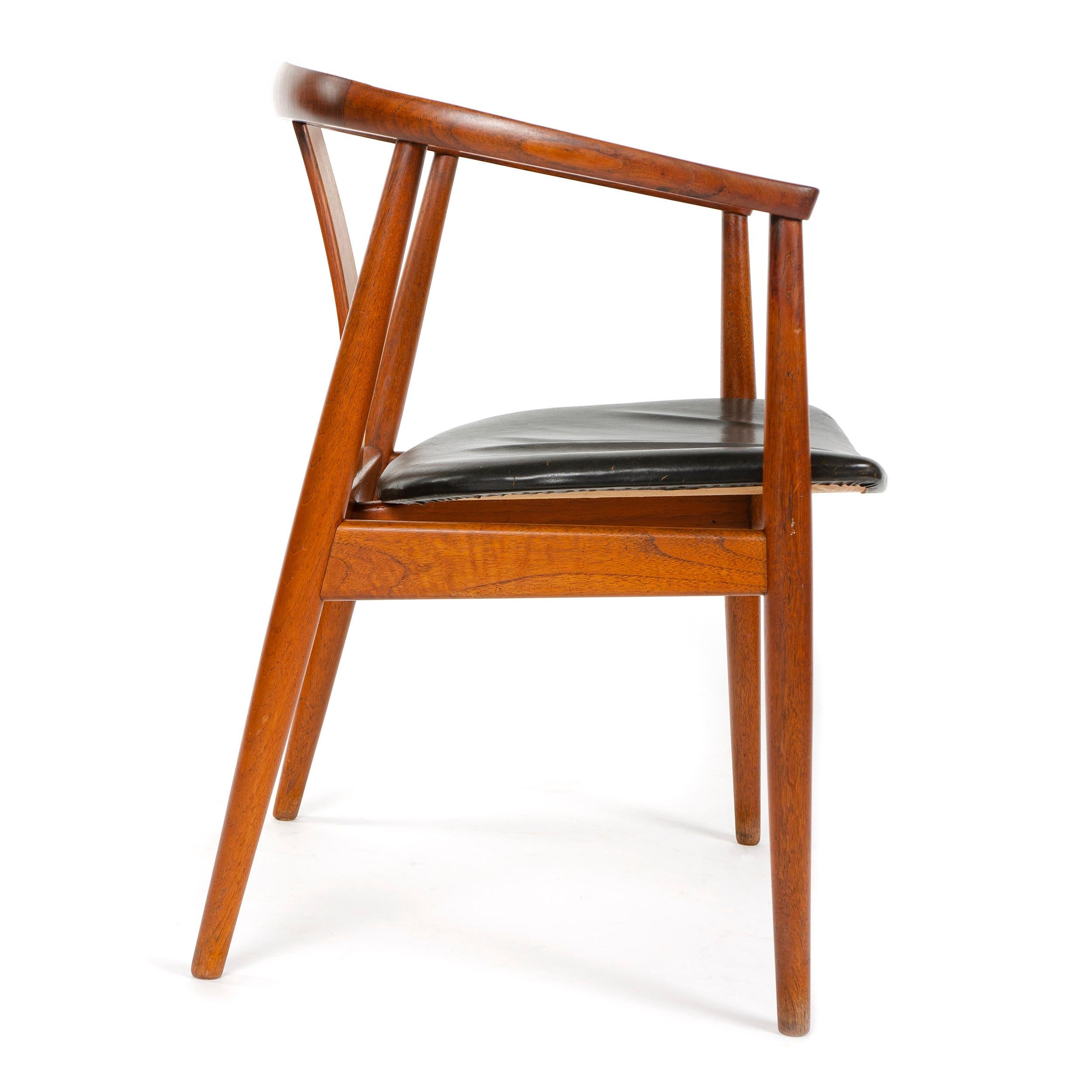 Danish Teak Side Chair by Tove & Edvard Kindt-Larsen For Sale