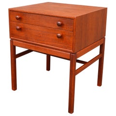 Teak Side or Bedside Table by Sven Engstrom & Gunnar Myrstrand for Tingstroms