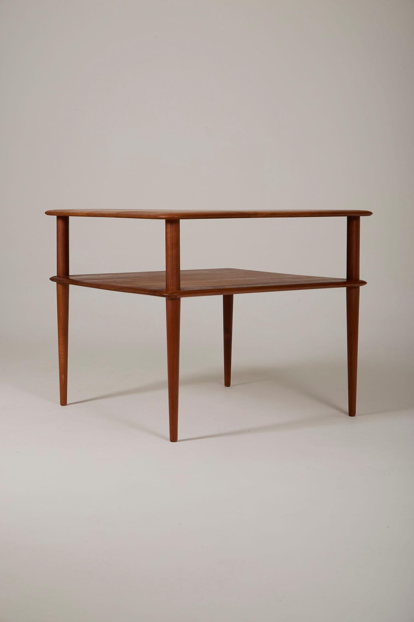 Teak side table by Peter Hvidt & Orla Molgaard-Nielsen For Sale 6