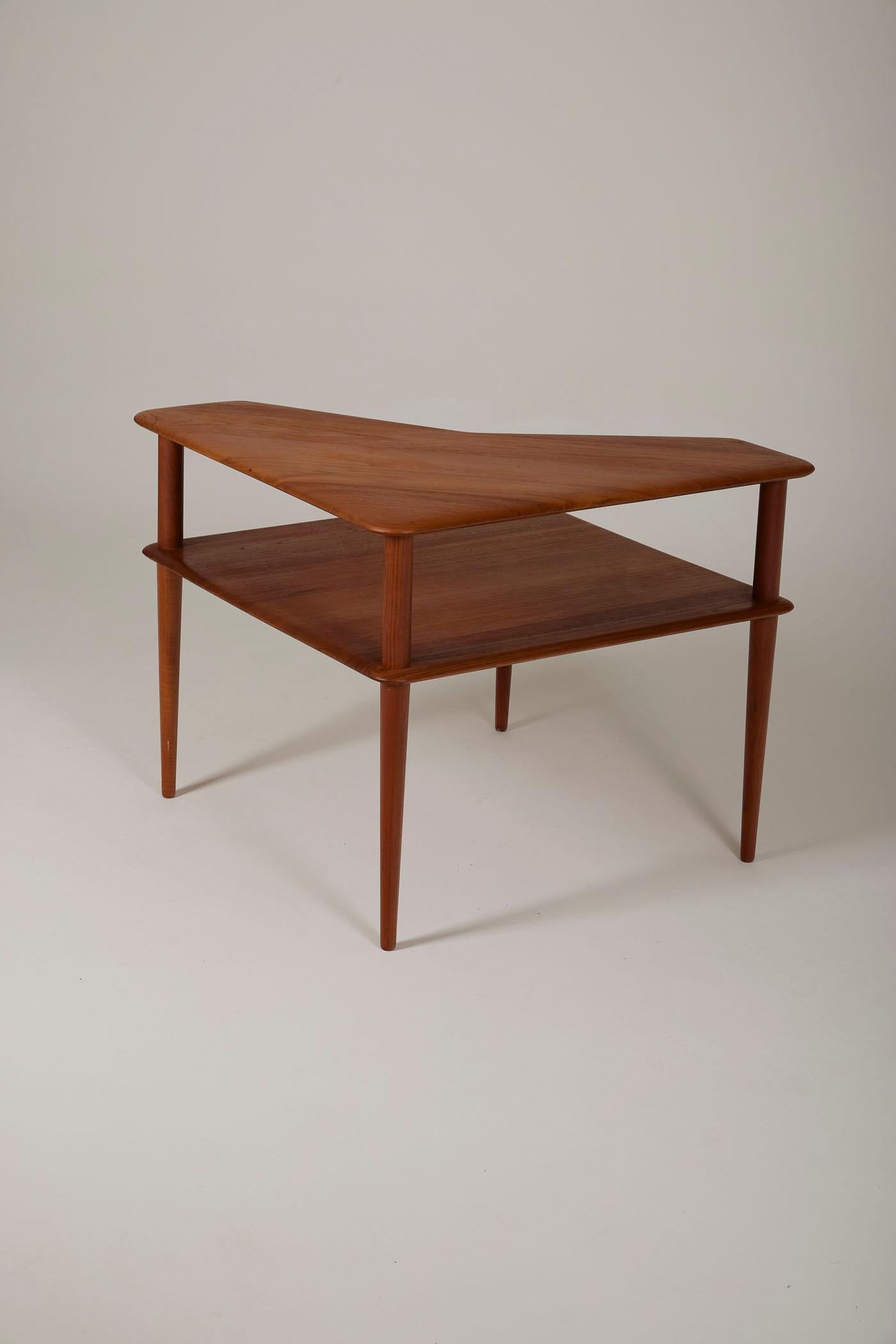 Teak side table by Peter Hvidt & Orla Molgaard-Nielsen For Sale 7