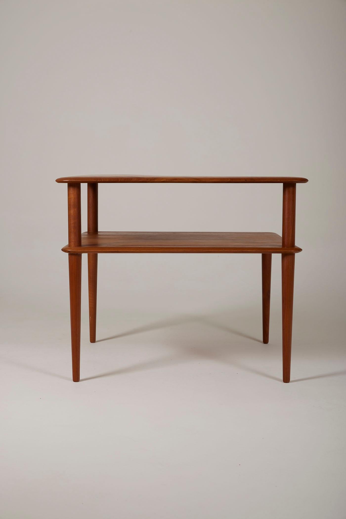 Teak side table by Peter Hvidt & Orla Molgaard-Nielsen For Sale 9