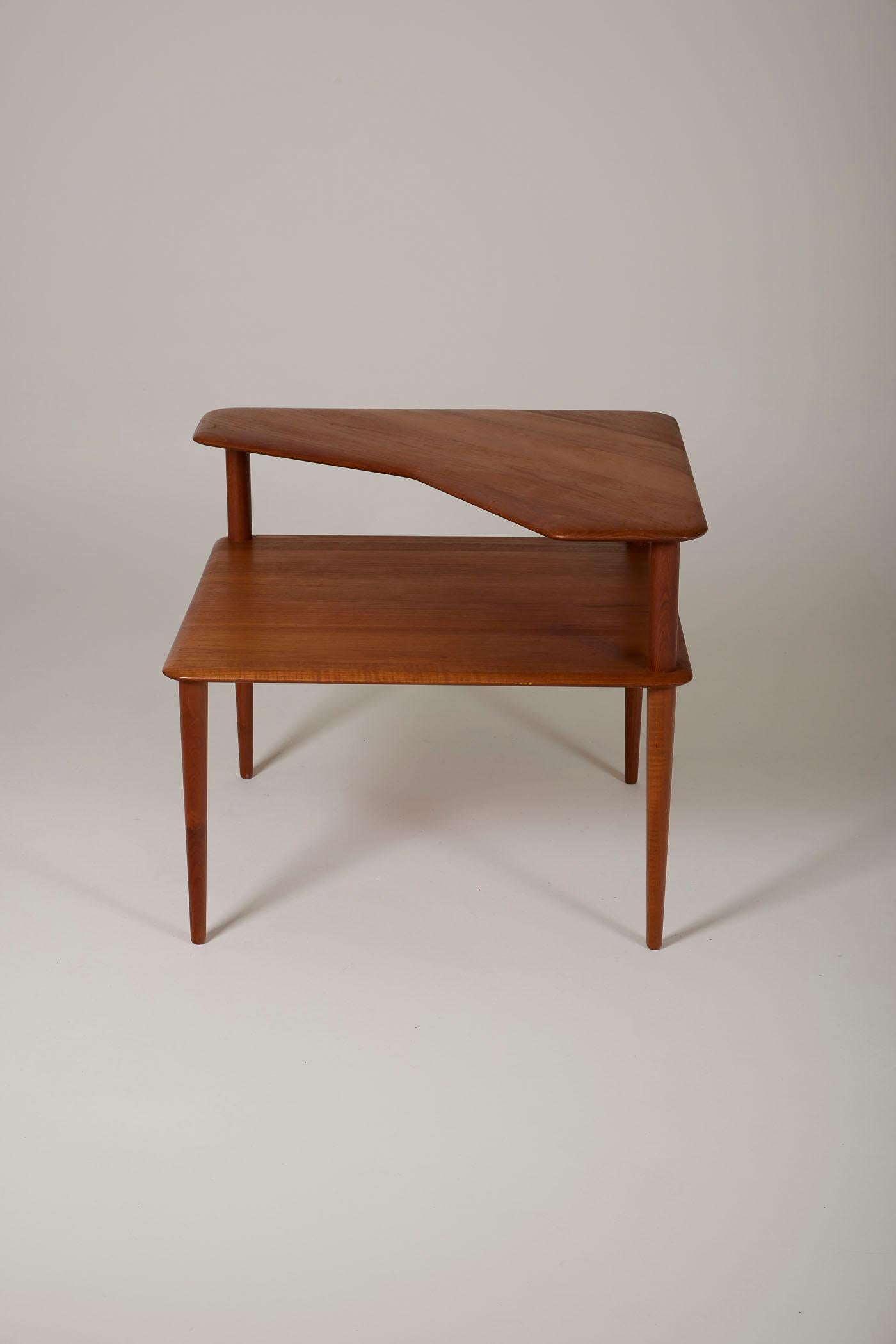 20th Century Teak side table by Peter Hvidt & Orla Molgaard-Nielsen For Sale