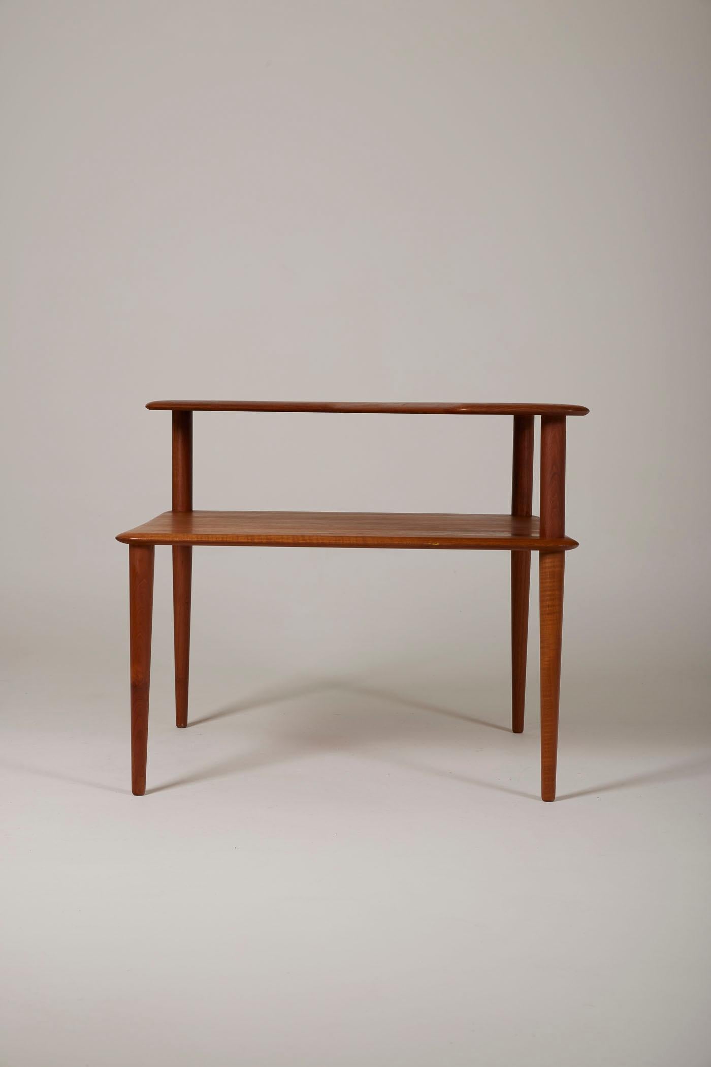 Teak side table by Peter Hvidt & Orla Molgaard-Nielsen For Sale 1