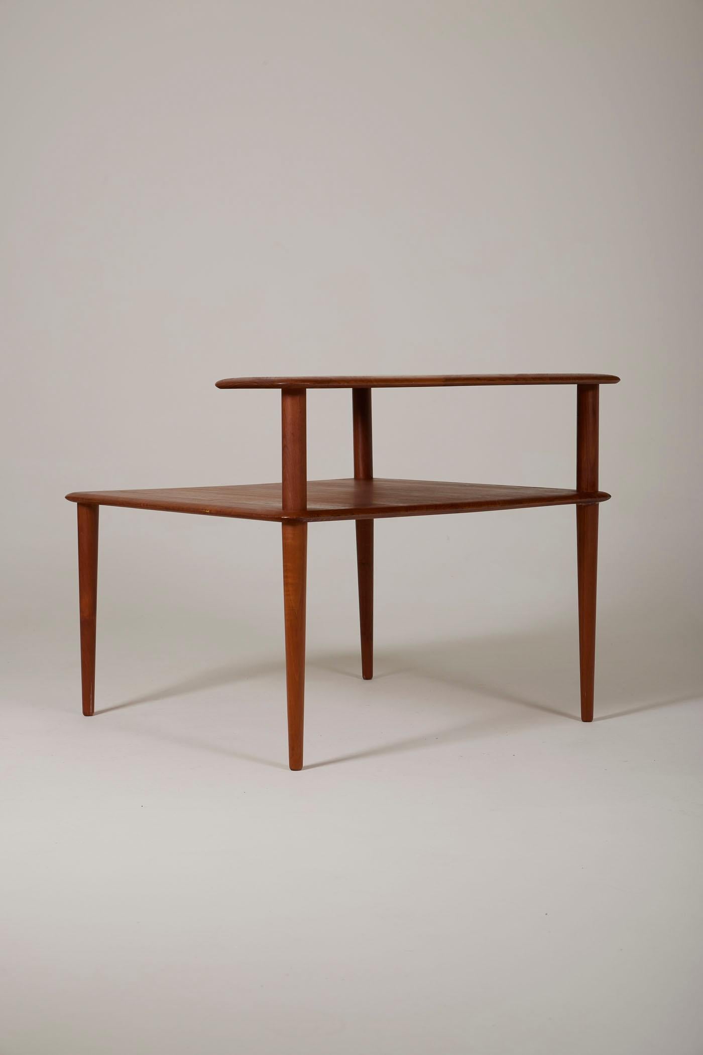 Teak side table by Peter Hvidt & Orla Molgaard-Nielsen For Sale 2