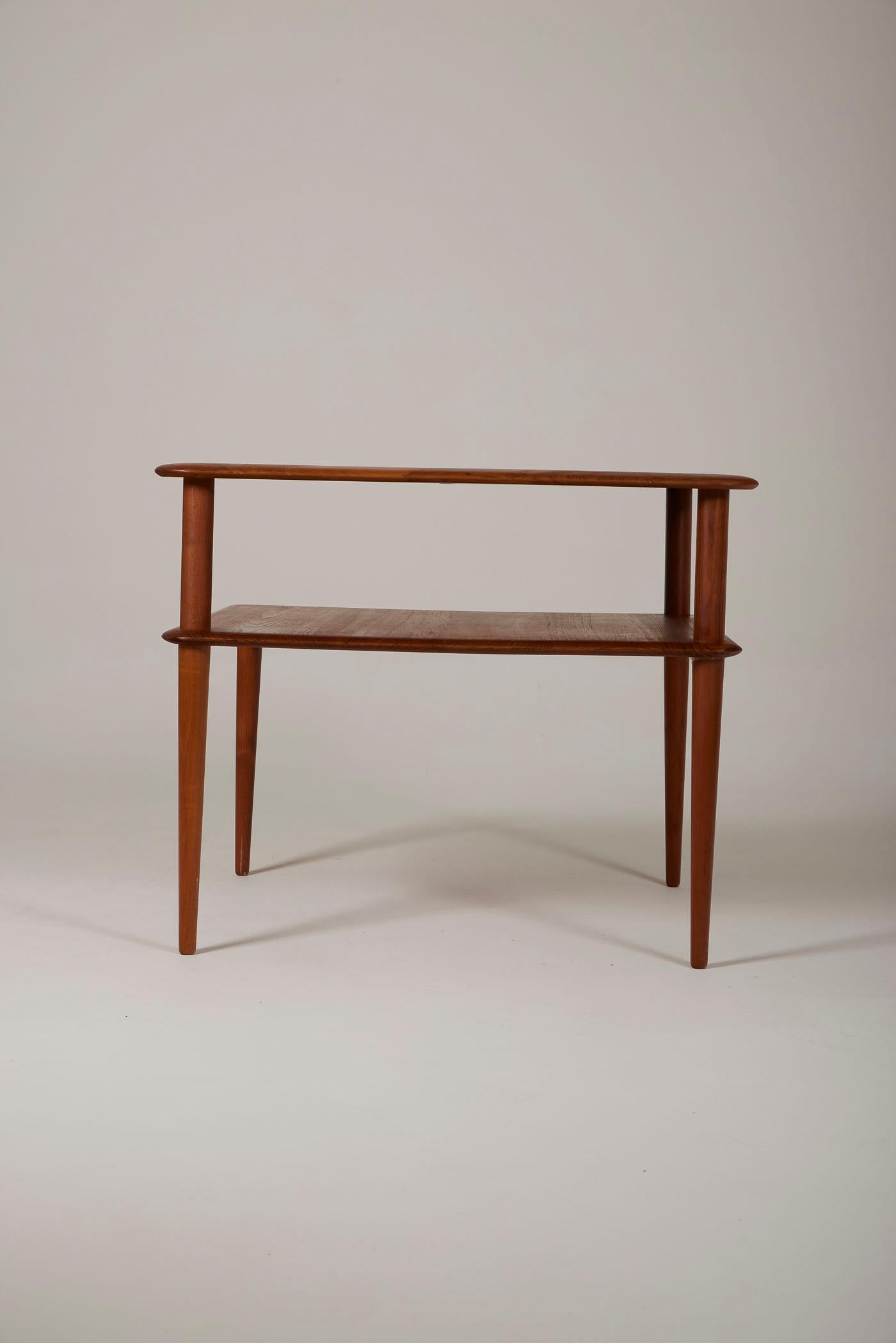 Teak side table by Peter Hvidt & Orla Molgaard-Nielsen For Sale 5