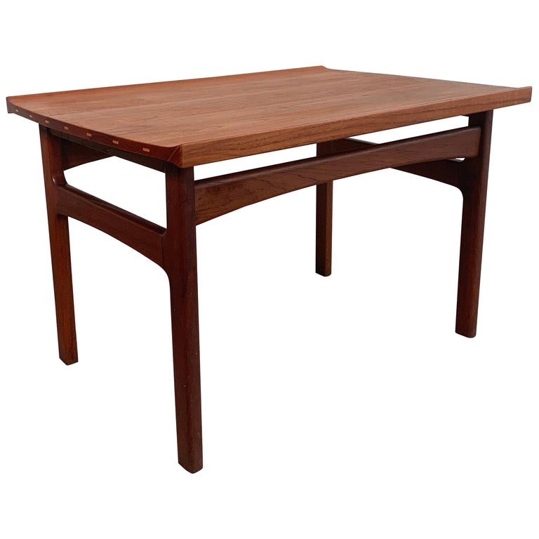 Teak Side Table by Tove & Edvard Kindt-Larsen for DUX For Sale