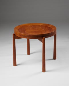 Teak Side table designed by Jens Quistgaard, Denmark. 1950s, circular, wood