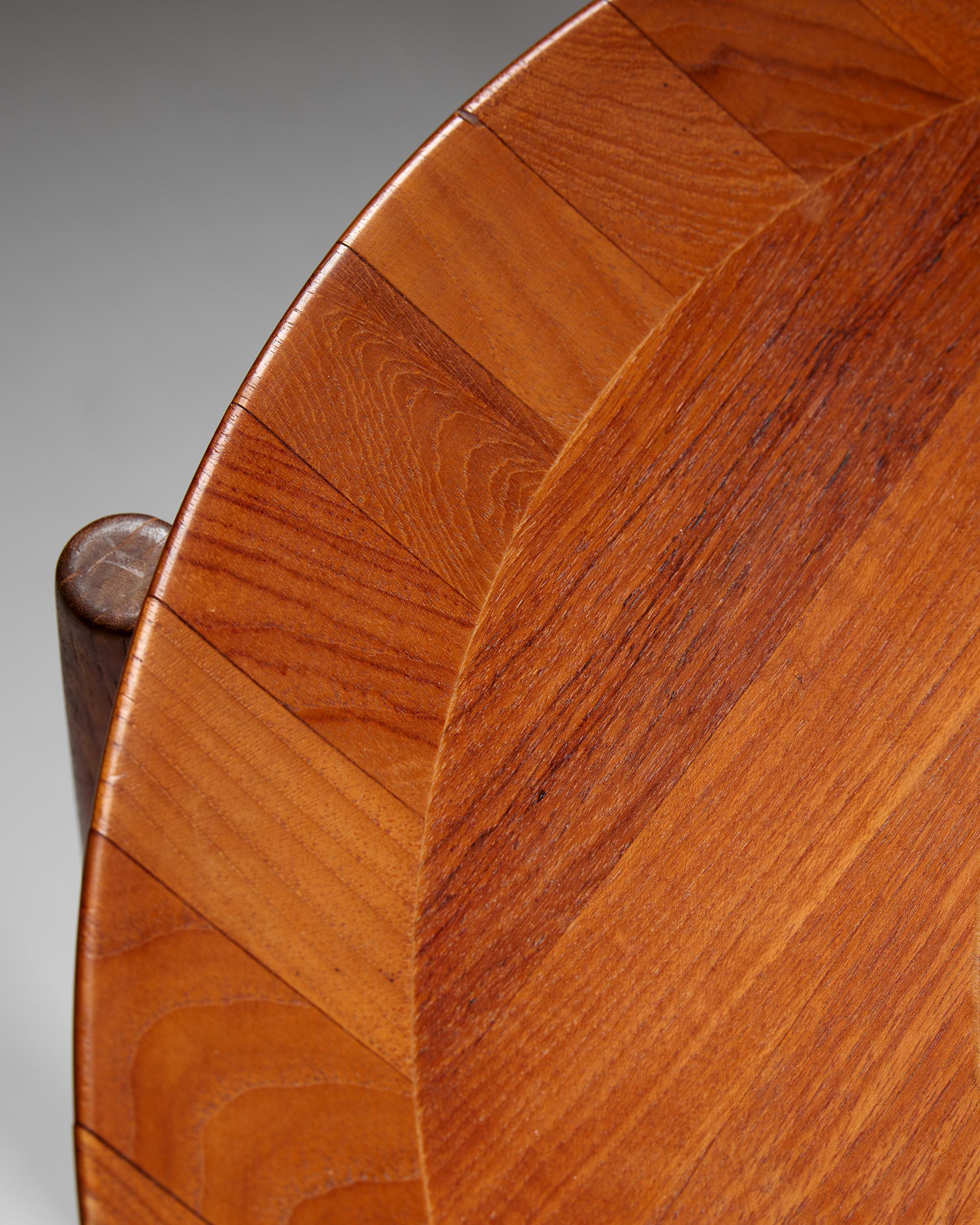 Mid-20th Century Teak Side table designed by Jens Quistgaard, Denmark. 1950s, circular, wood For Sale