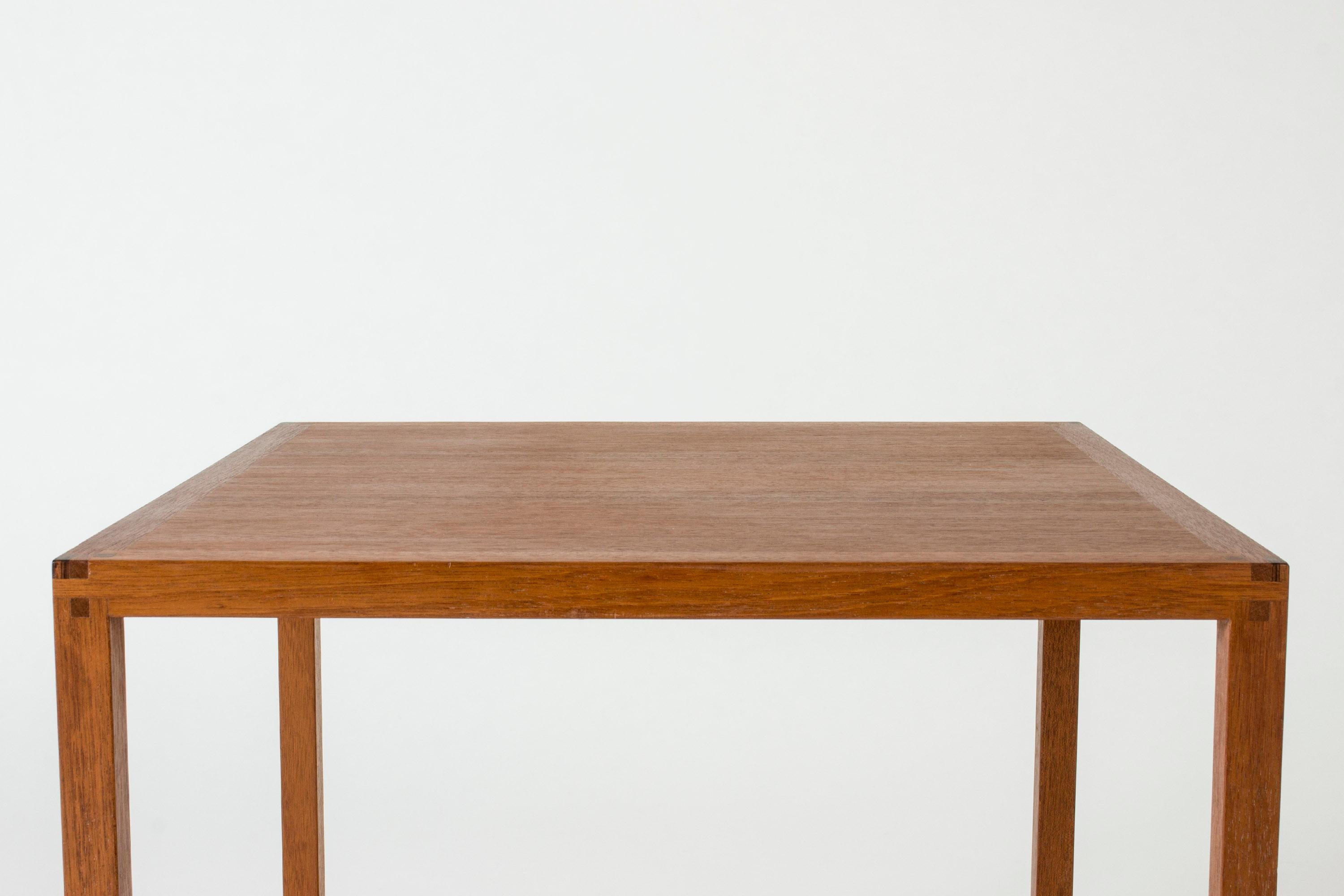 Swedish Teak Side Table from HI-Gruppen, Executed by Lars Larsson, Sweden, 1960s