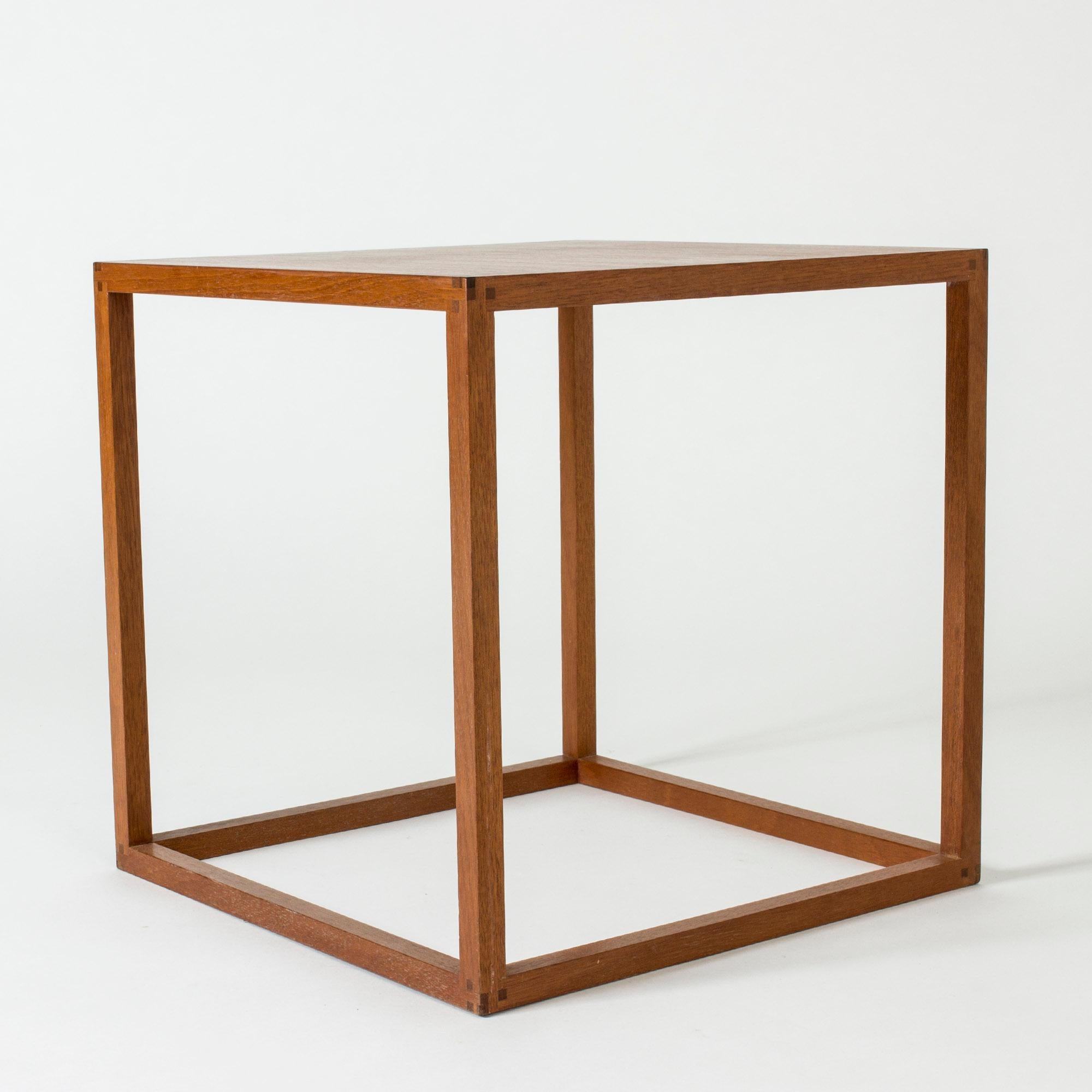 Teak Side Table from HI-Gruppen, Executed by Lars Larsson, Sweden, 1960s In Good Condition In Stockholm, SE