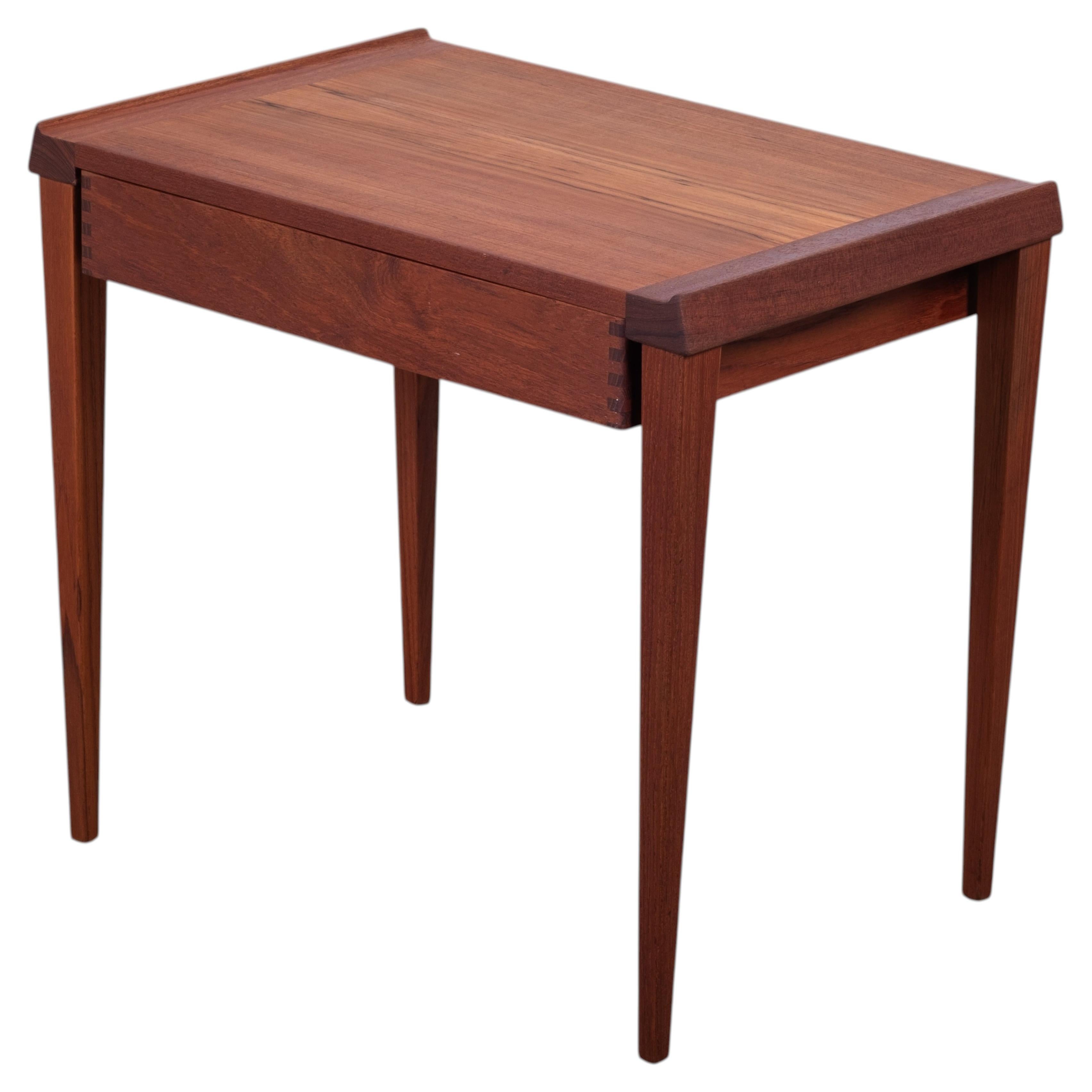 Teak Side Table with Drawer, Denmark, 1960s For Sale
