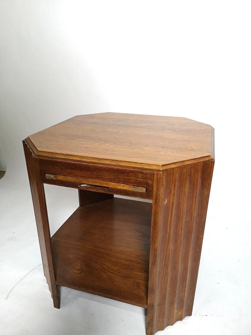 Late 20th Century Teak Side Table with Extending Tops, 1970s