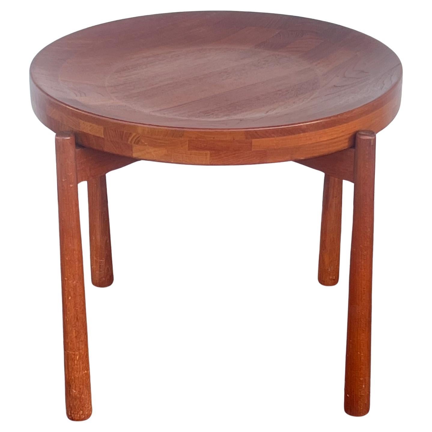 Teak Side Table With Removable Tray Top Jens Quistgaard Ca' 1960's