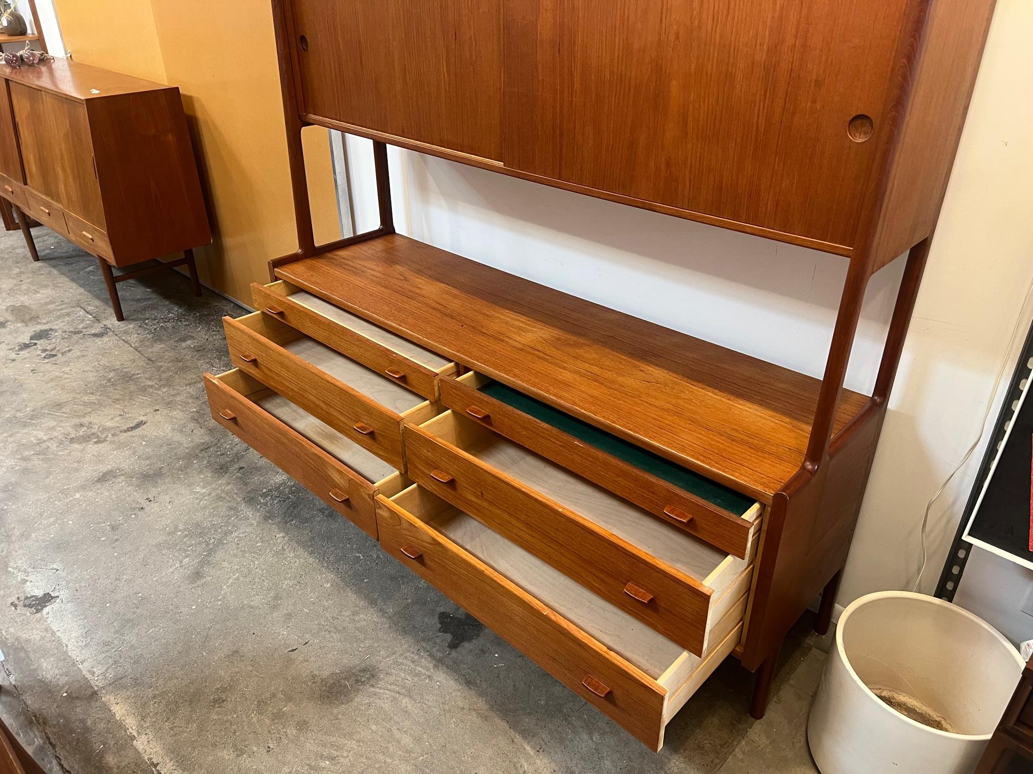 Teak Sideboard buffet credenza by Hans Wegner mid century danish modern  In Good Condition For Sale In Boise, ID