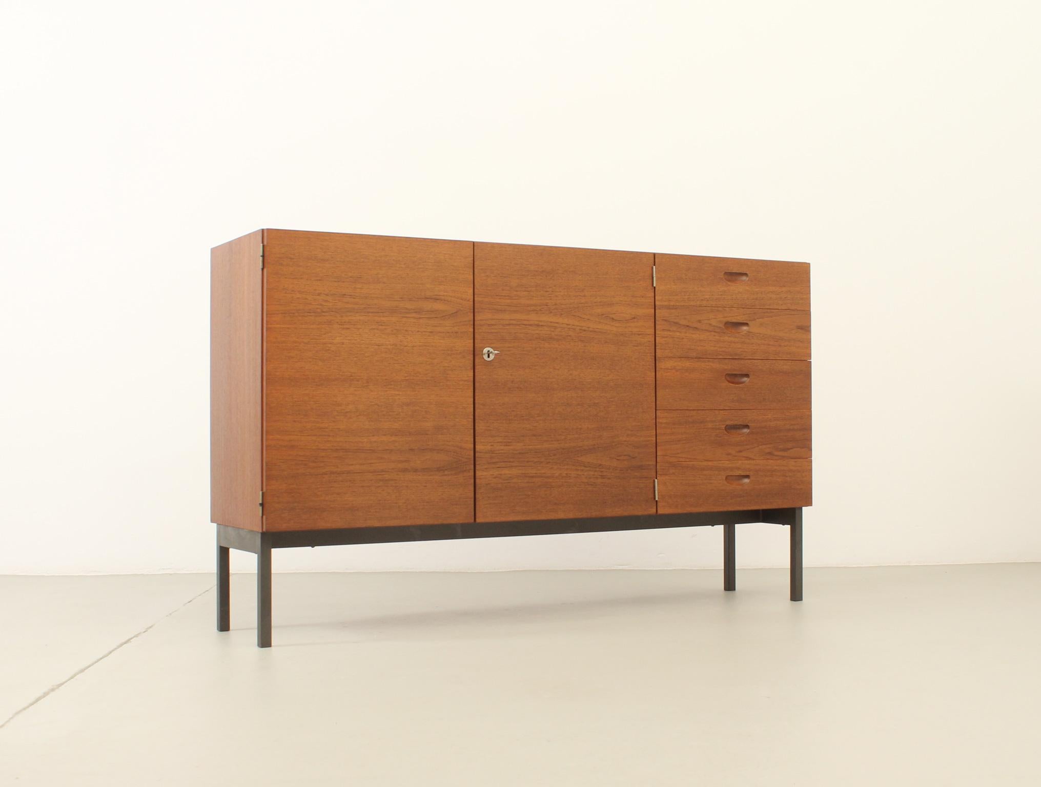 Teak Sideboard by Herbert Hirche for Holzäpfel, Germany For Sale 7