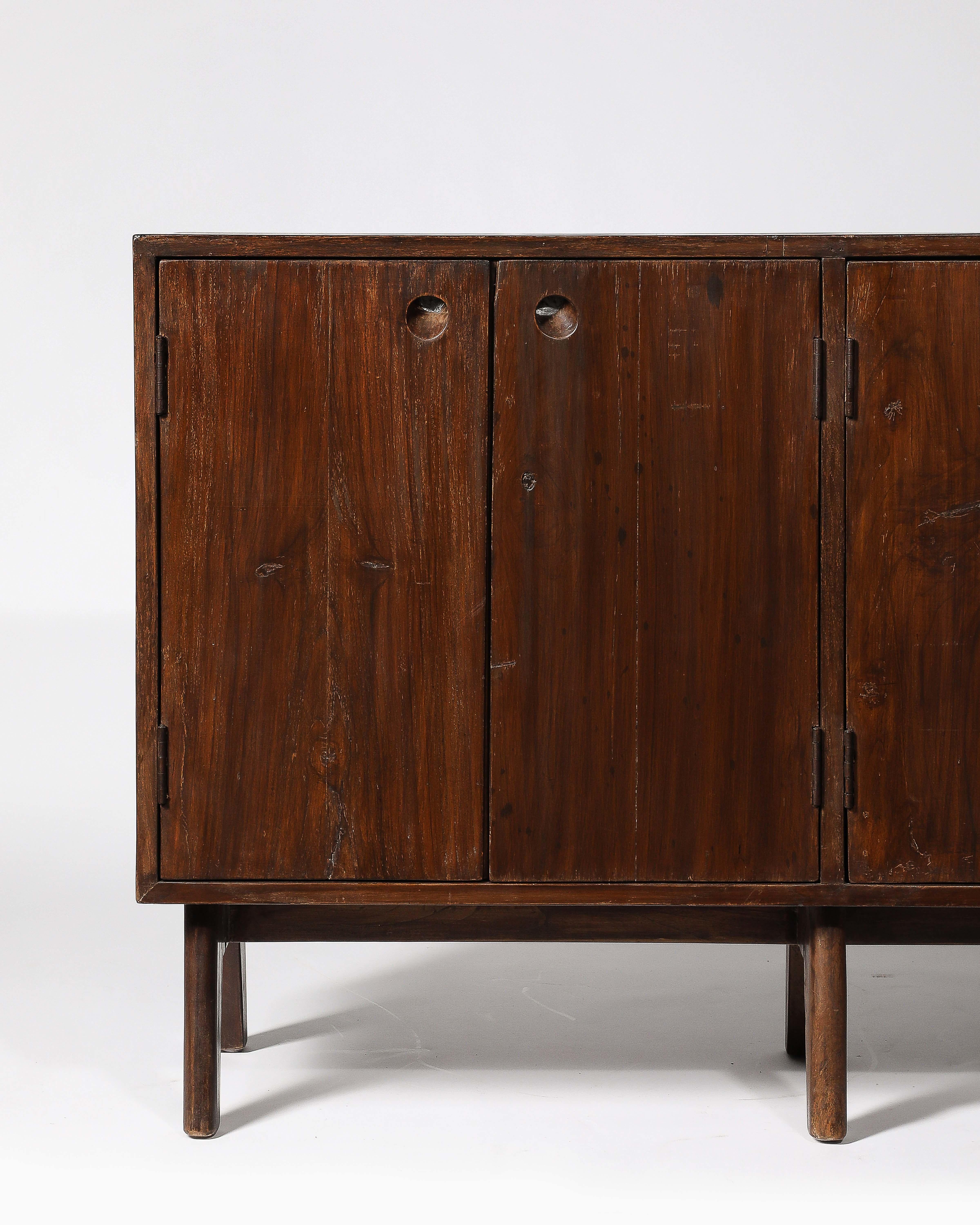 Anrichte aus Teakholz von Pierre Jeanneret für die Verwaltungsbüros in Chandigarh, ca. 1958 im Angebot 6