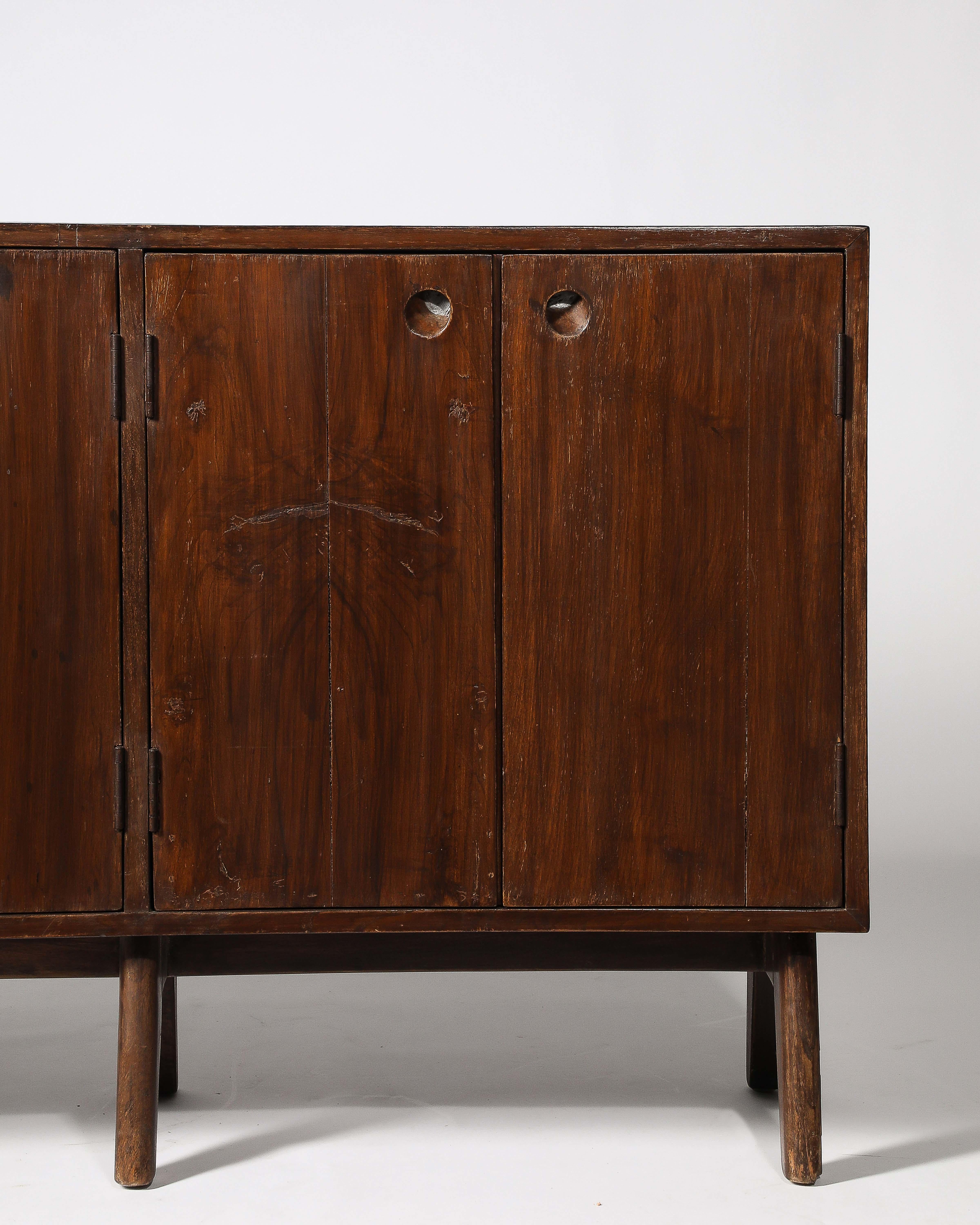 Anrichte aus Teakholz von Pierre Jeanneret für die Verwaltungsbüros in Chandigarh, ca. 1958 im Angebot 7