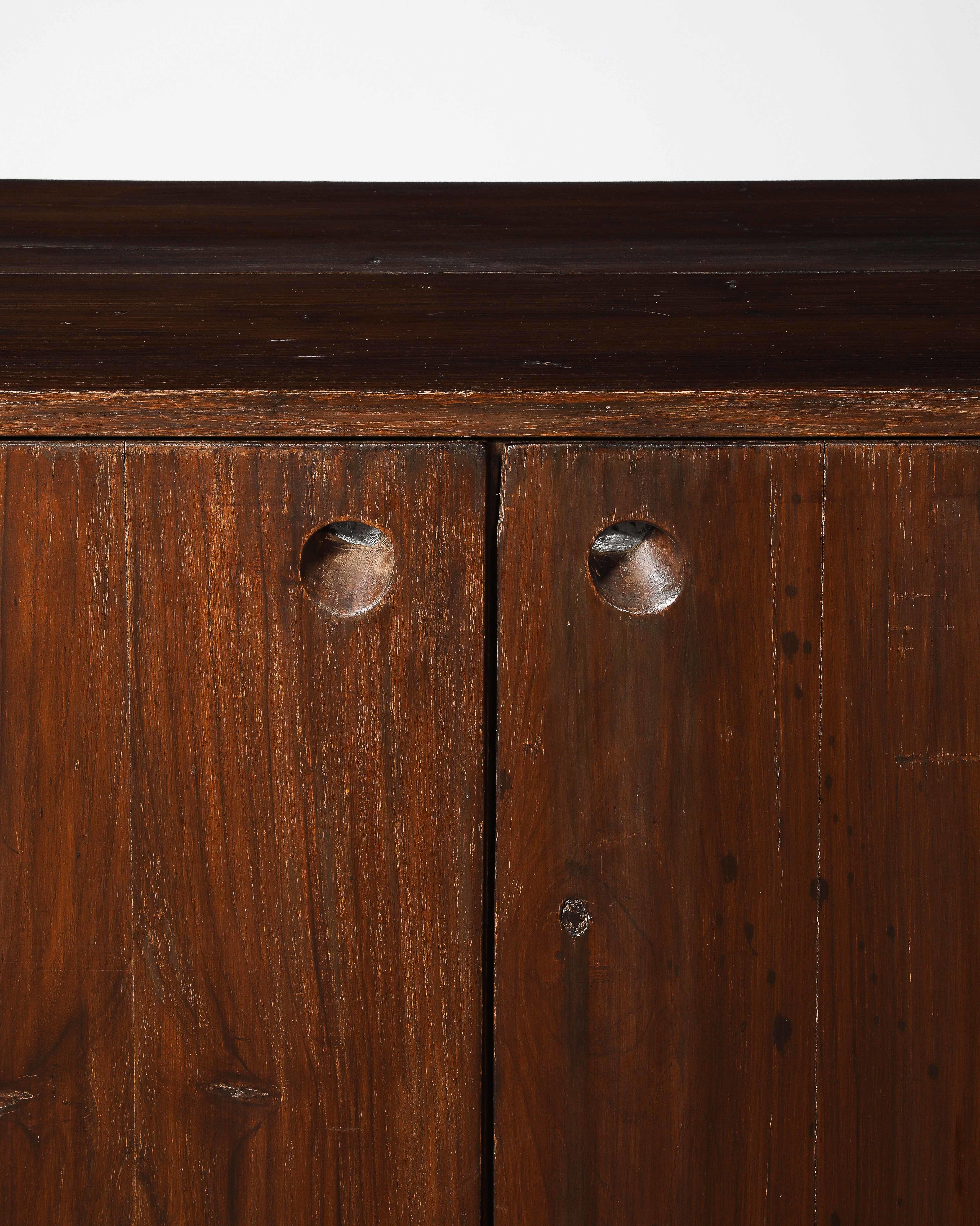 Anrichte aus Teakholz, entworfen für die Verwaltungsbüros in Chandigarh, von Pierre Jeanneret, Frankreich/Indien, ca. 1957-58