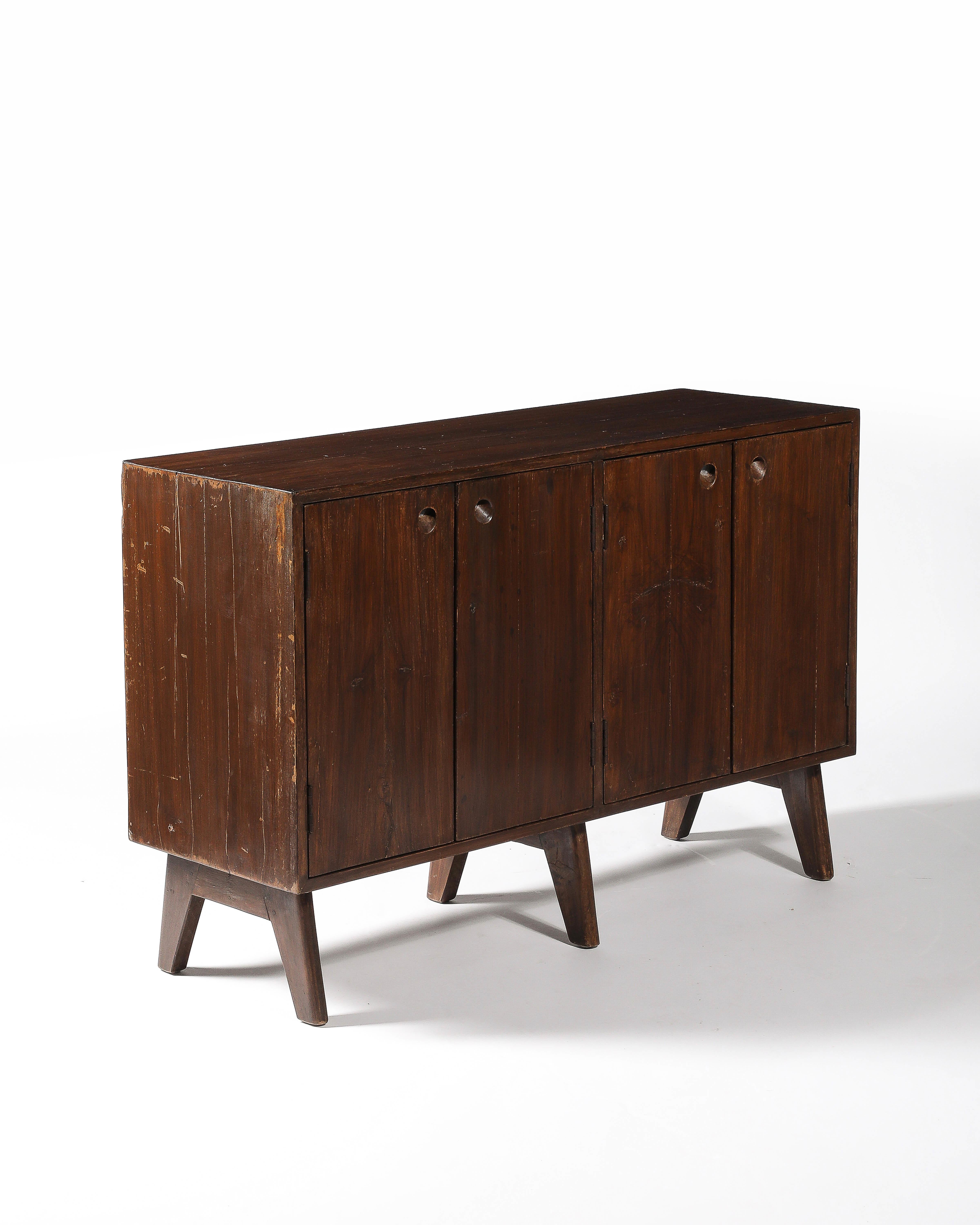 Anrichte aus Teakholz von Pierre Jeanneret für die Verwaltungsbüros in Chandigarh, ca. 1958 im Angebot 2