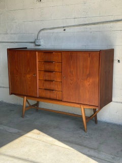 Teak Sideboard Credenza Large Dining Storage Cabinet Danish MCM 1960s