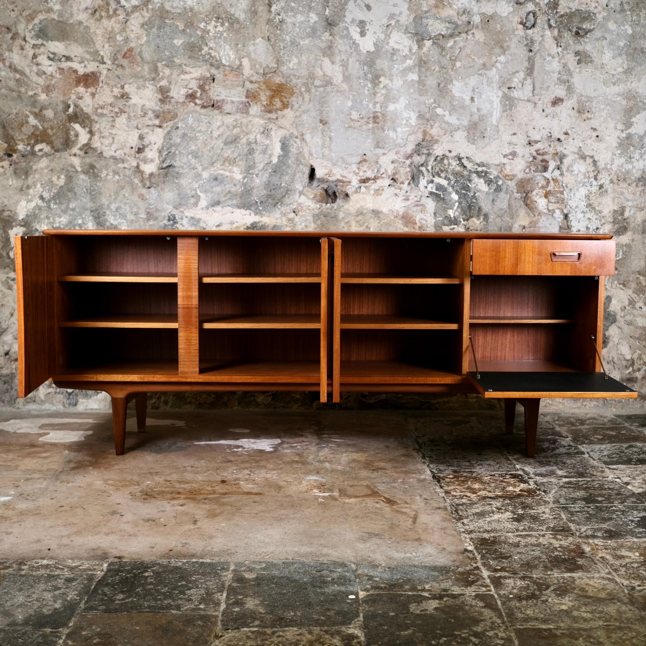Mid-Century Modern Teak sideboard designed by Ib Kofod-Larsen for LB editions, France, 1966