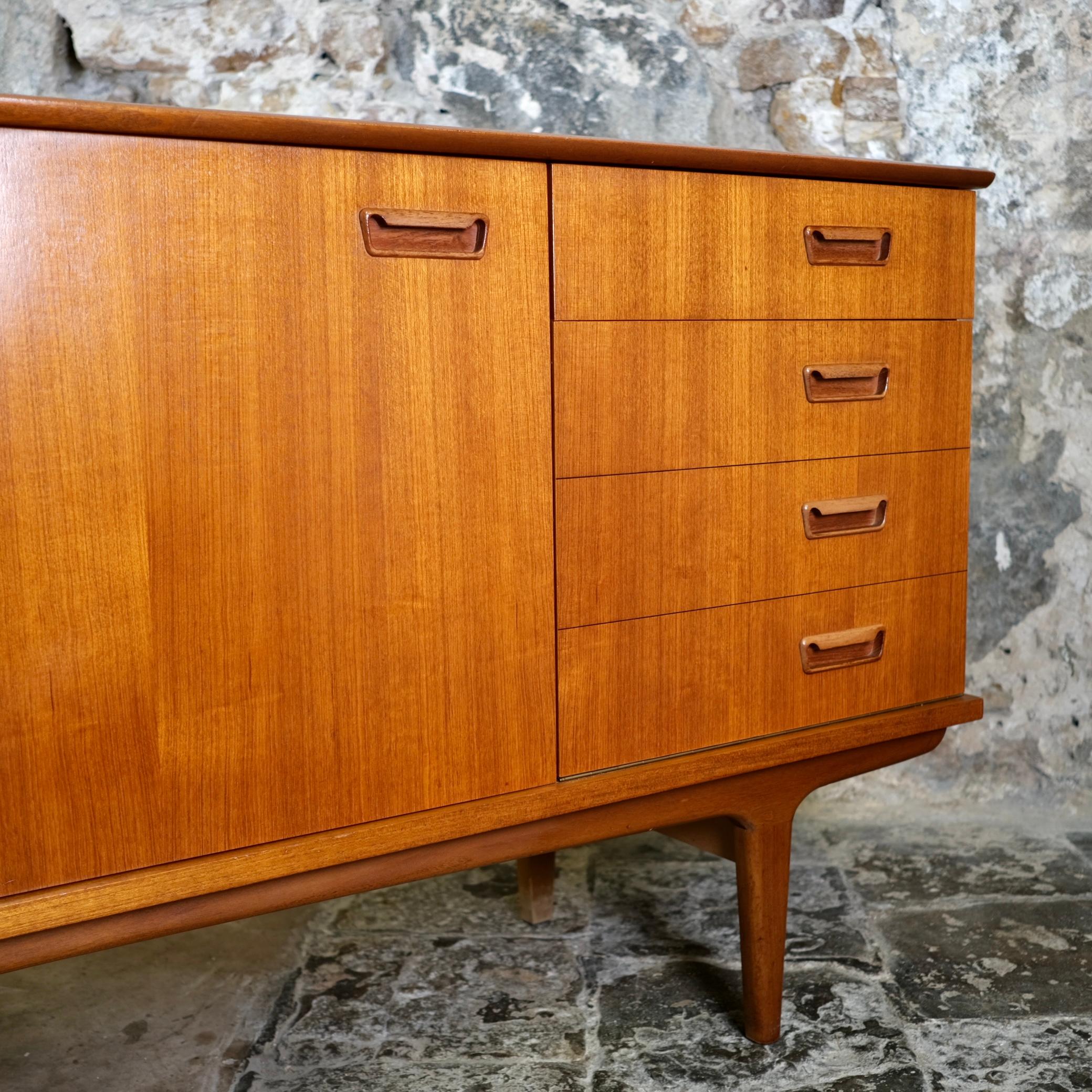 Mid-20th Century Teak sideboard designed by Ib Kofod-Larsen for LB editions, France, 1966