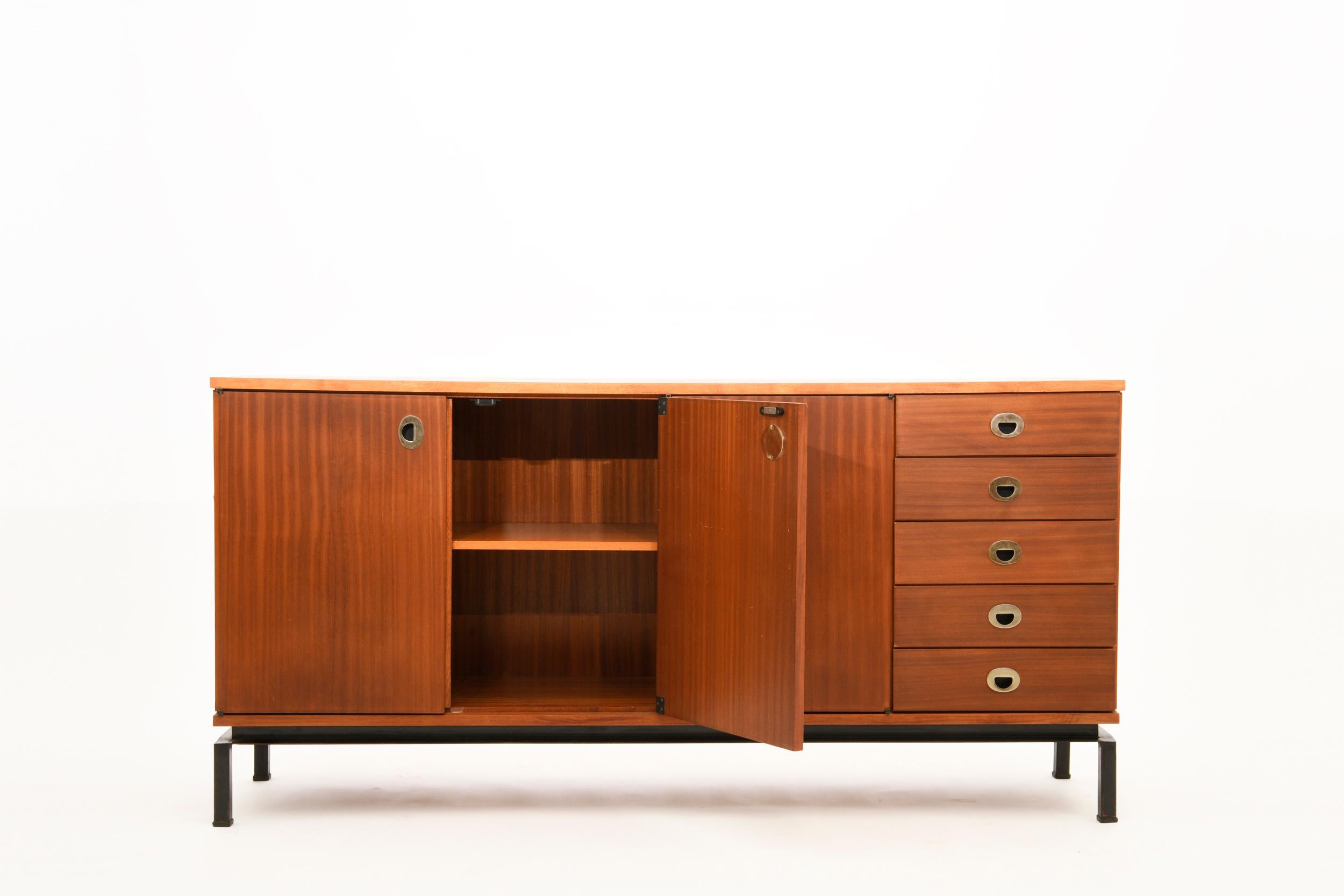 French Teak Sideboard For Sale