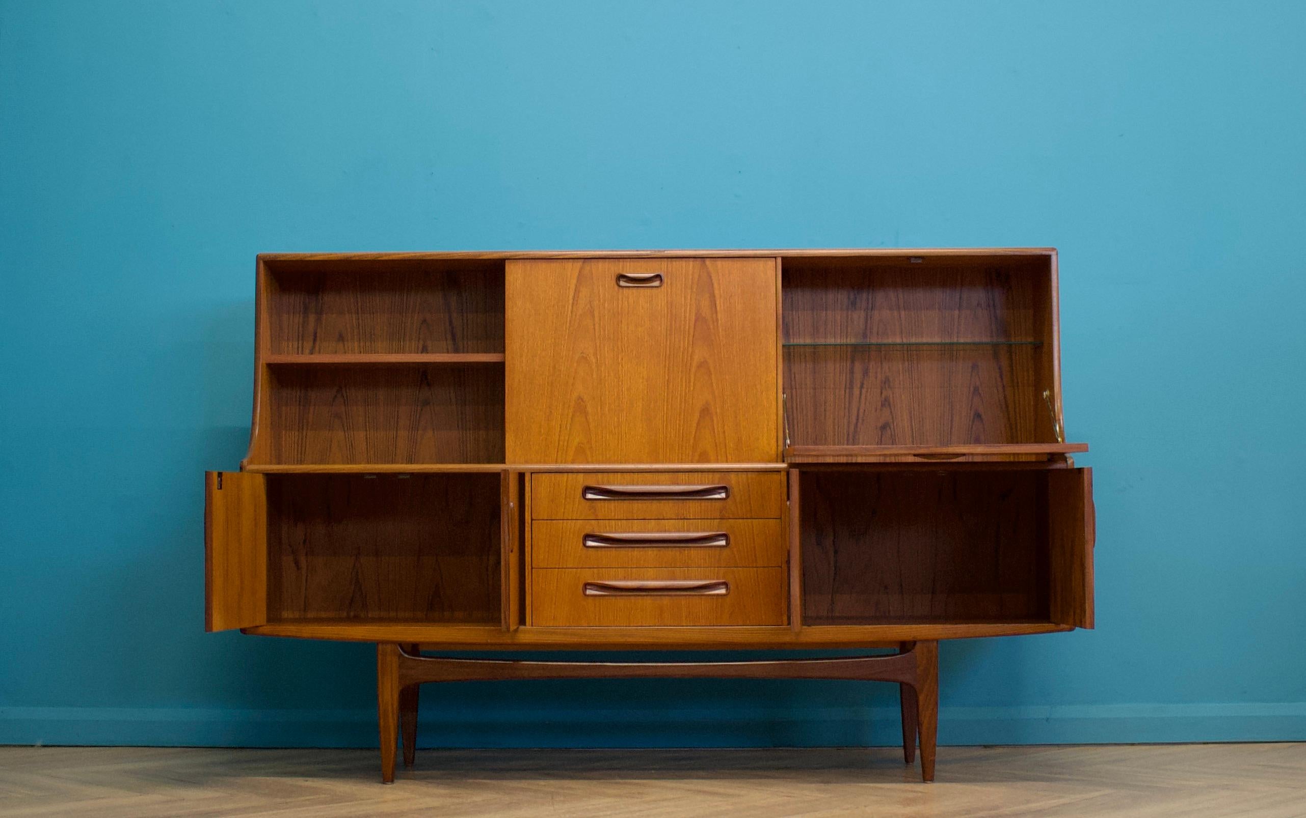 Veneer Teak Sideboard or Highboard from G-Plan, 1960s