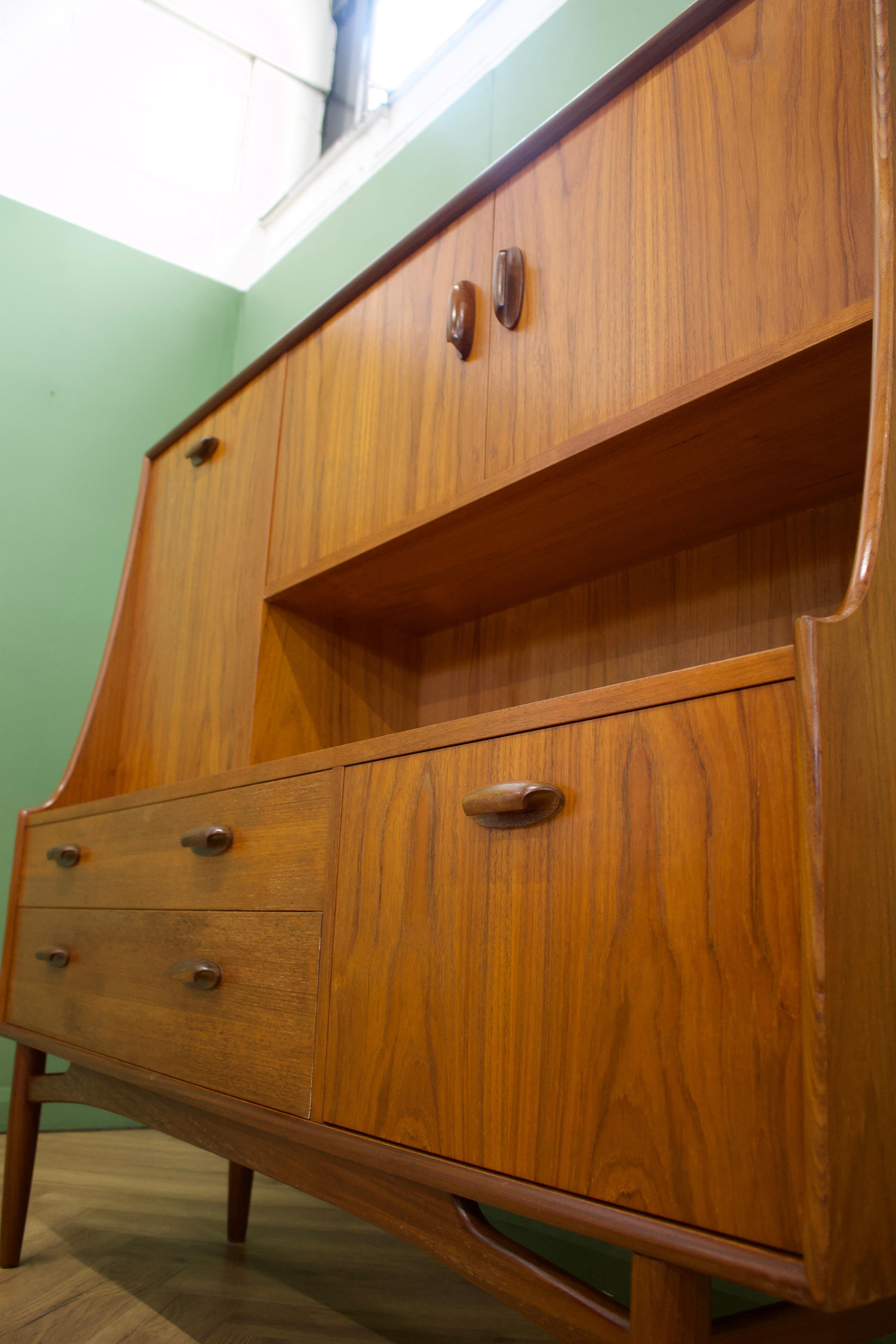 Teak Sideboard or Highboard from G-Plan, 1960s In Good Condition In South Shields, GB
