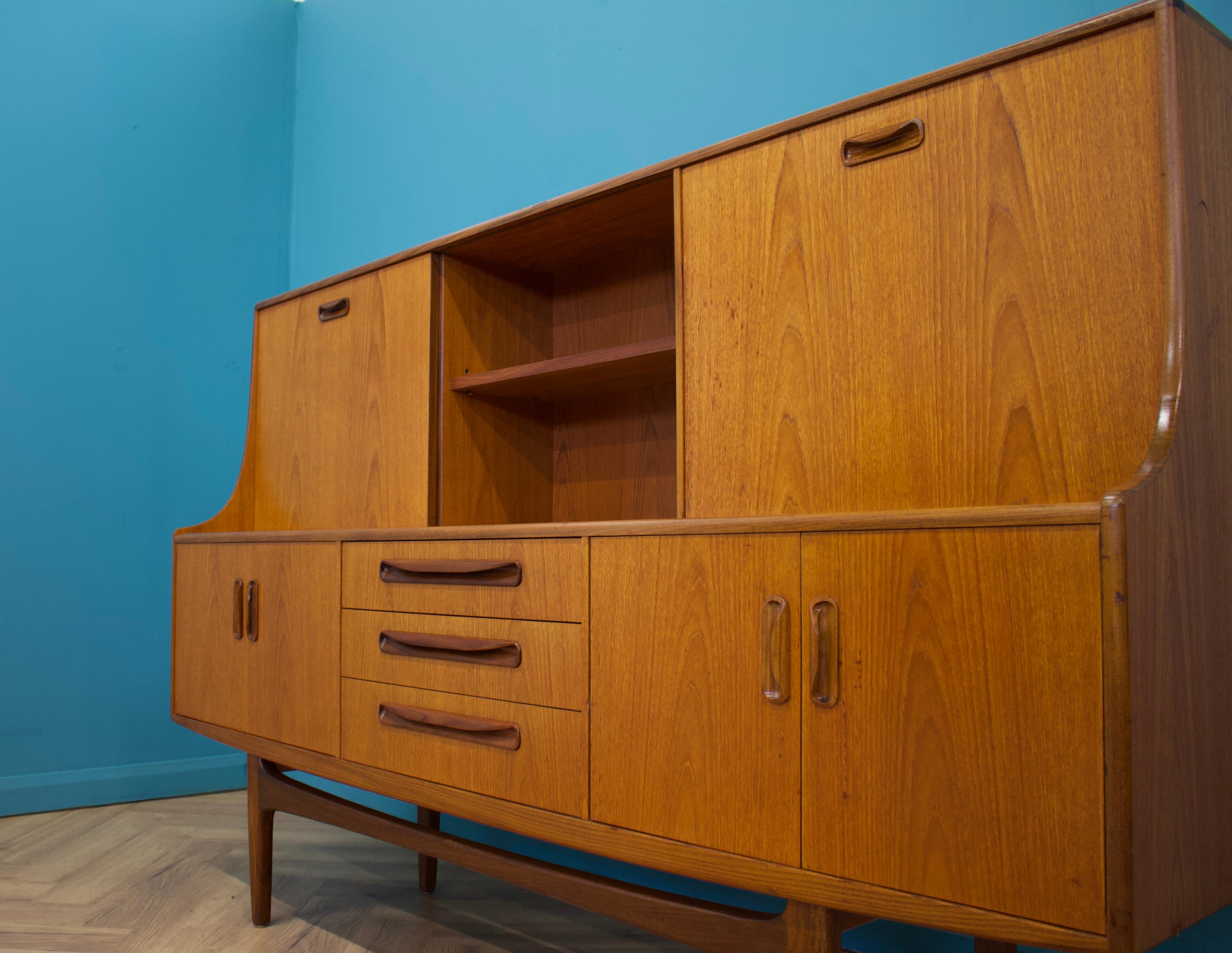 Teak Sideboard or Highboard from G-Plan, 1960s In Good Condition In South Shields, GB